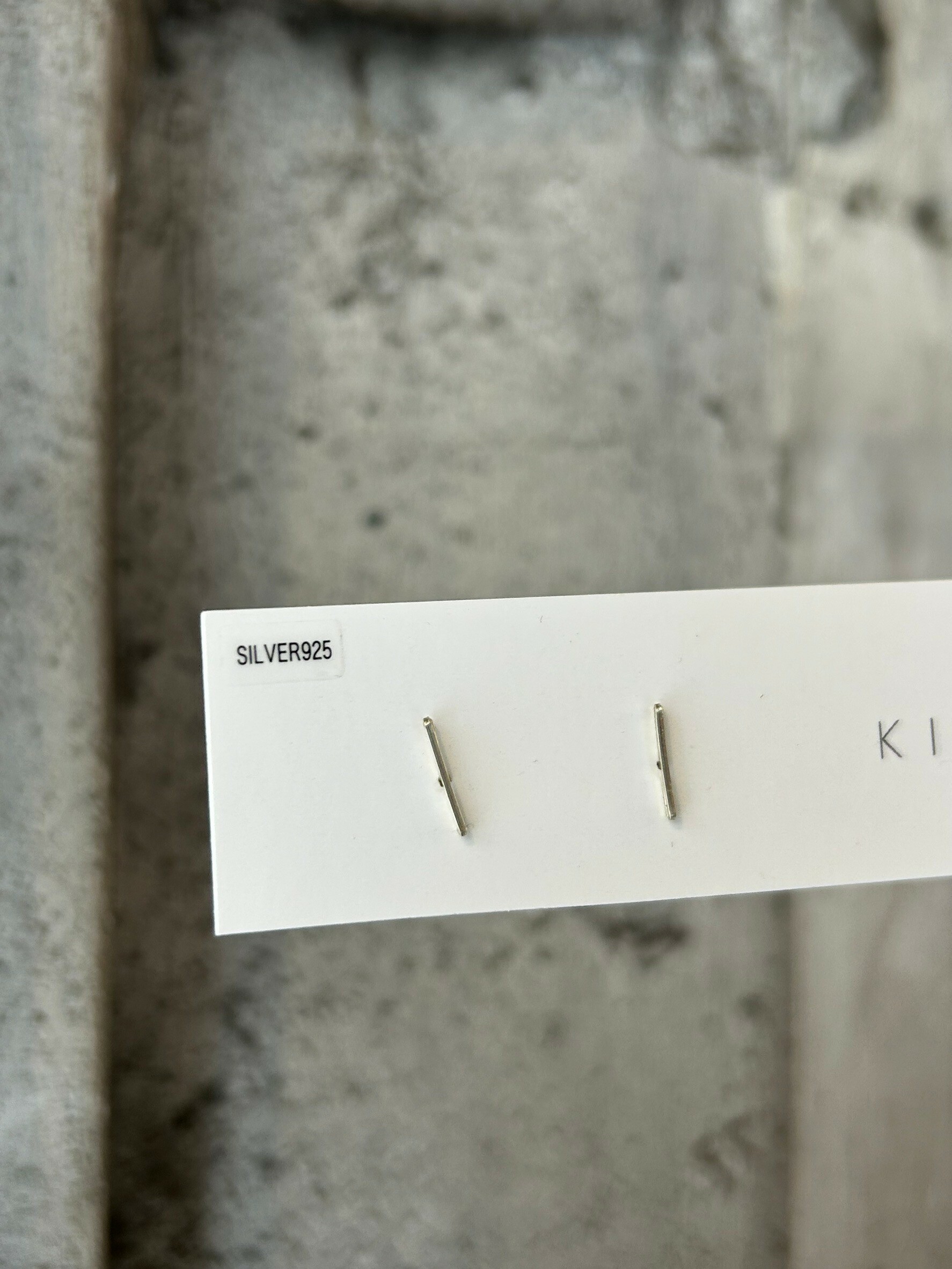 [KIRAN] 簡約一字耳針 | 925銀 | 14KGF