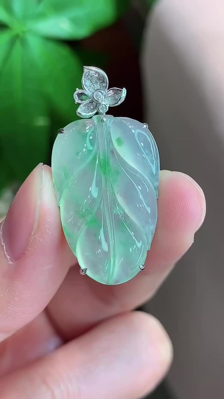 218731 翡翠冰飄花葉子