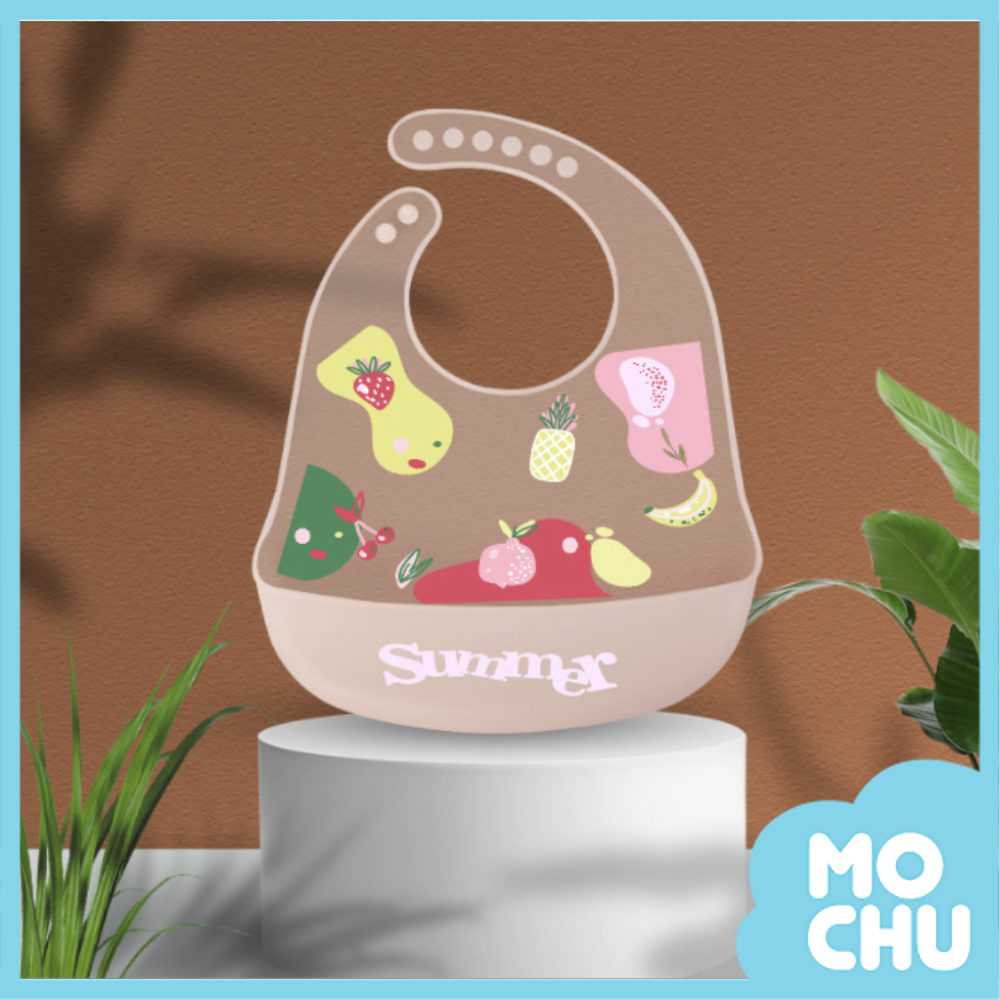 防塵矽膠圍兜-石榴