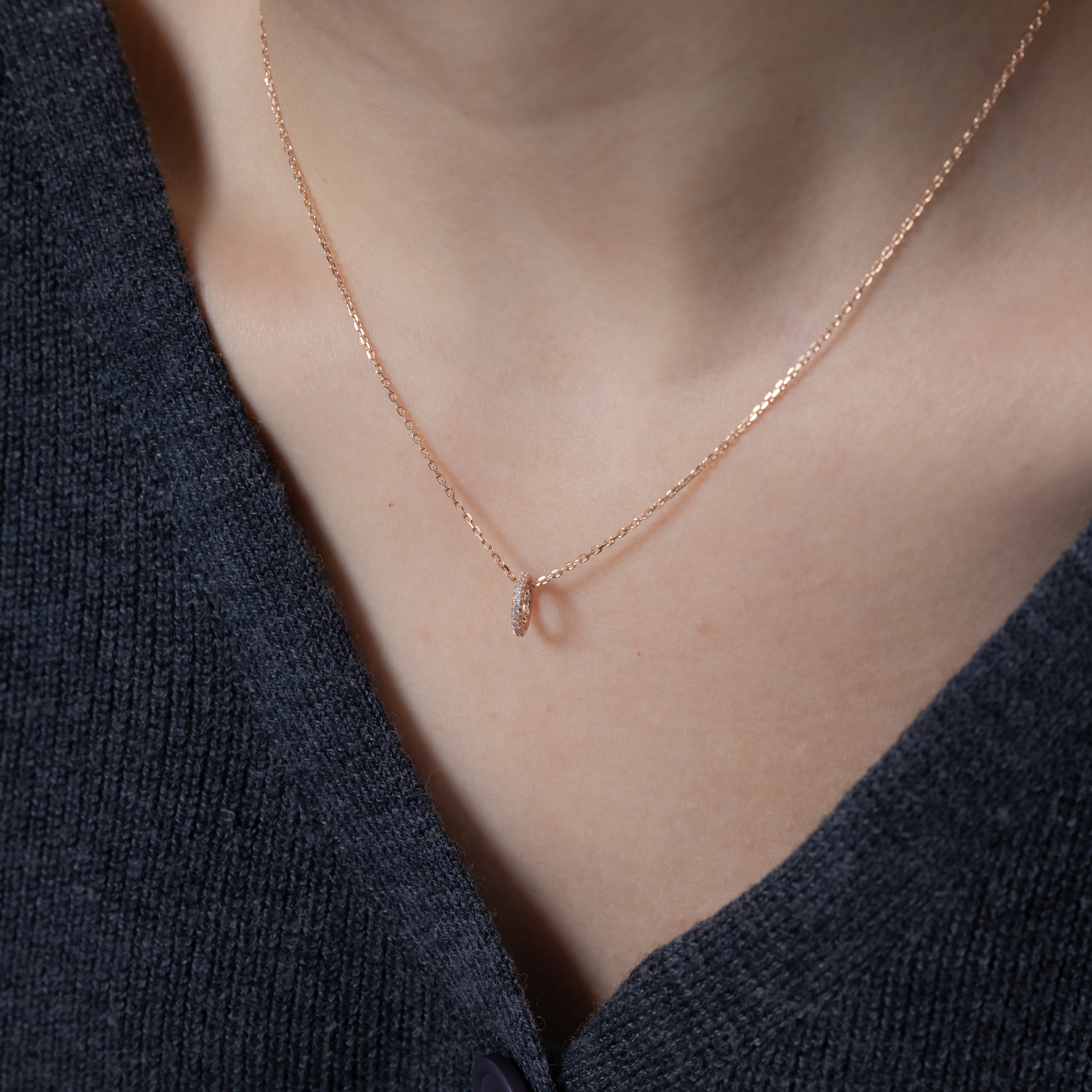 細緻整圈鋯石圈圈串飾