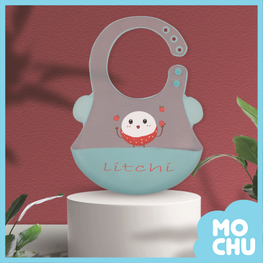 防塵矽膠圍兜-荔枝