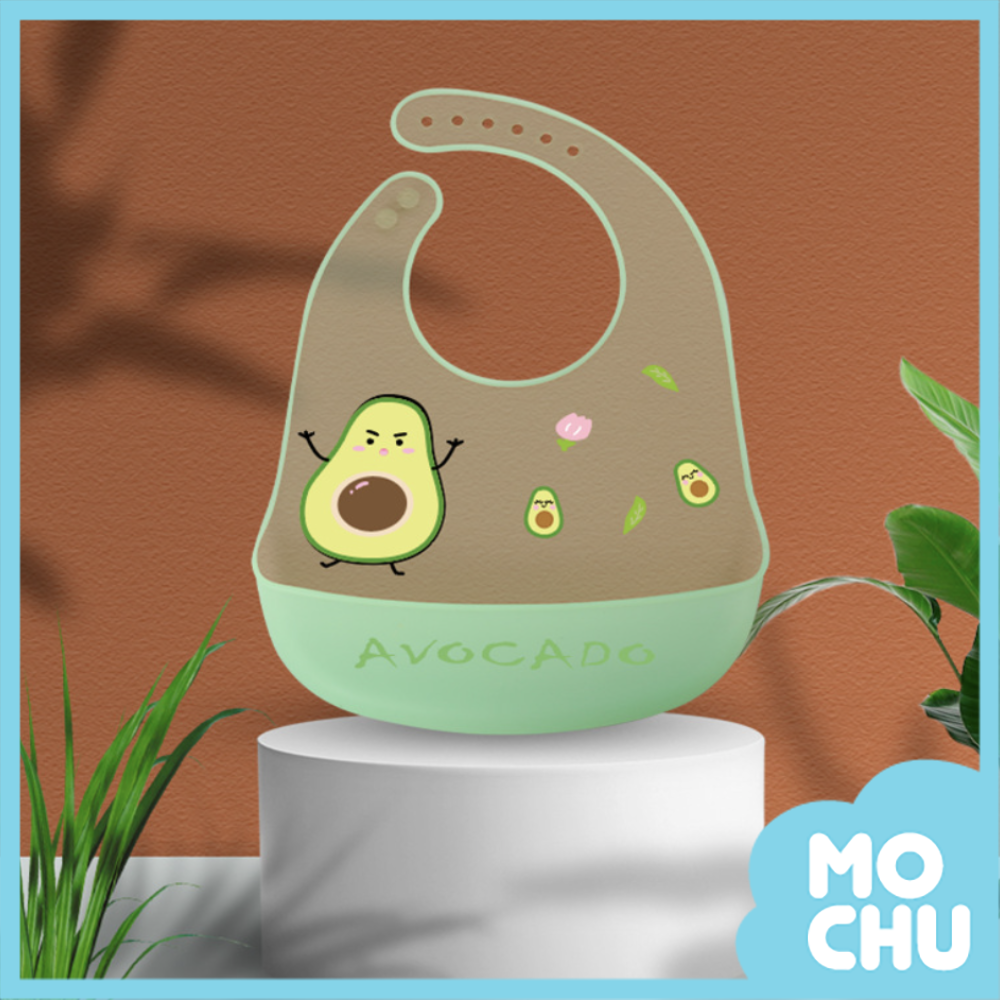 防塵矽膠圍兜-牛油果