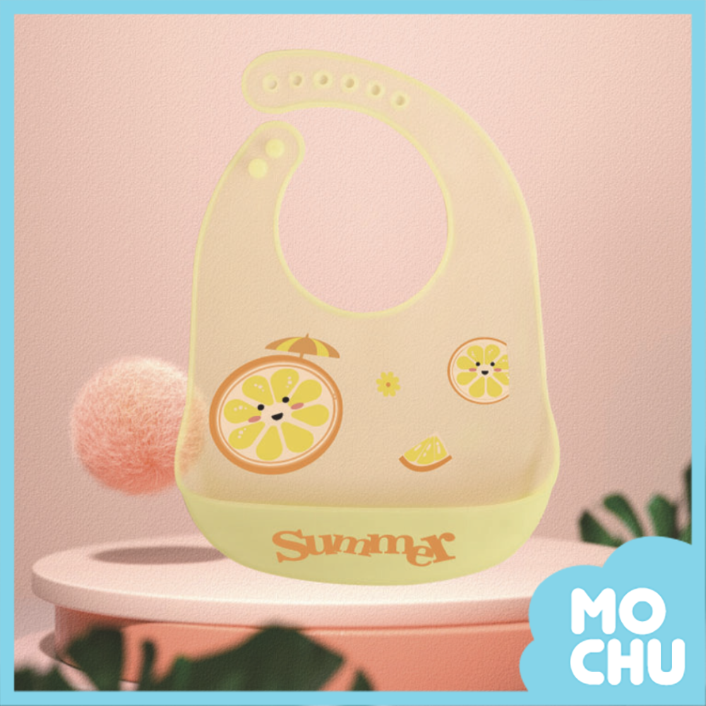 防塵矽膠圍兜-檸檬