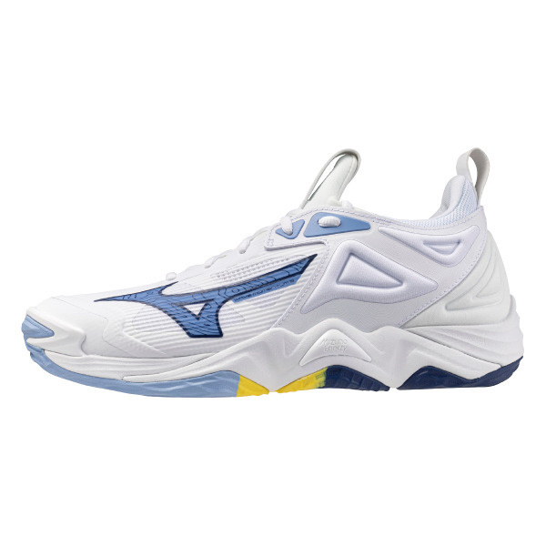 MIZUNO WAVE MOMENTUM 3 排球鞋 白淺藍色