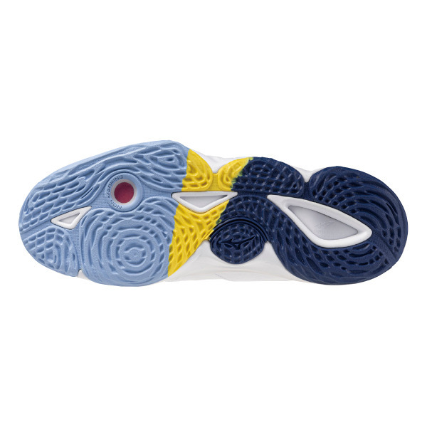 MIZUNO WAVE MOMENTUM 3 排球鞋 白淺藍色