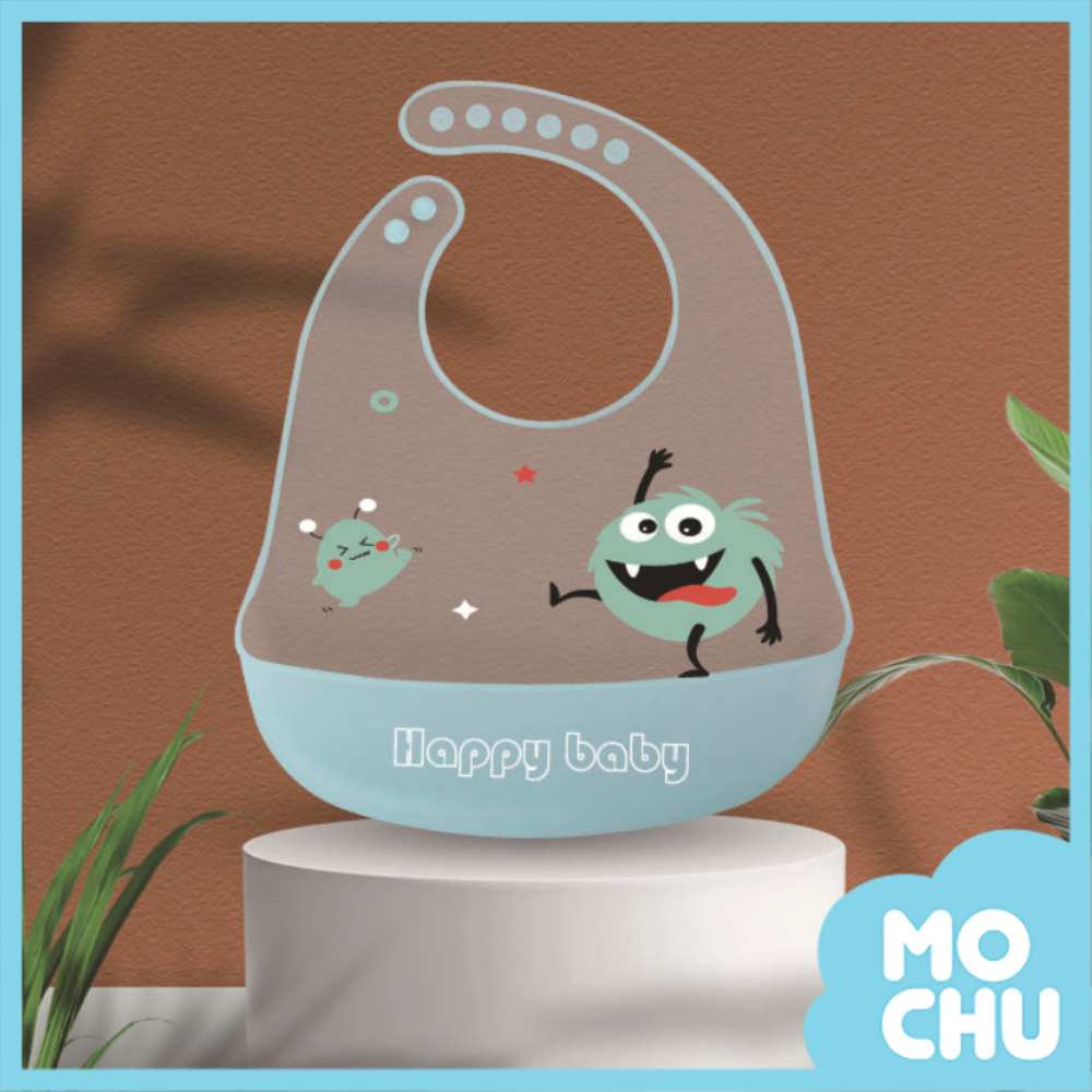 防塵矽膠圍兜-小怪獸