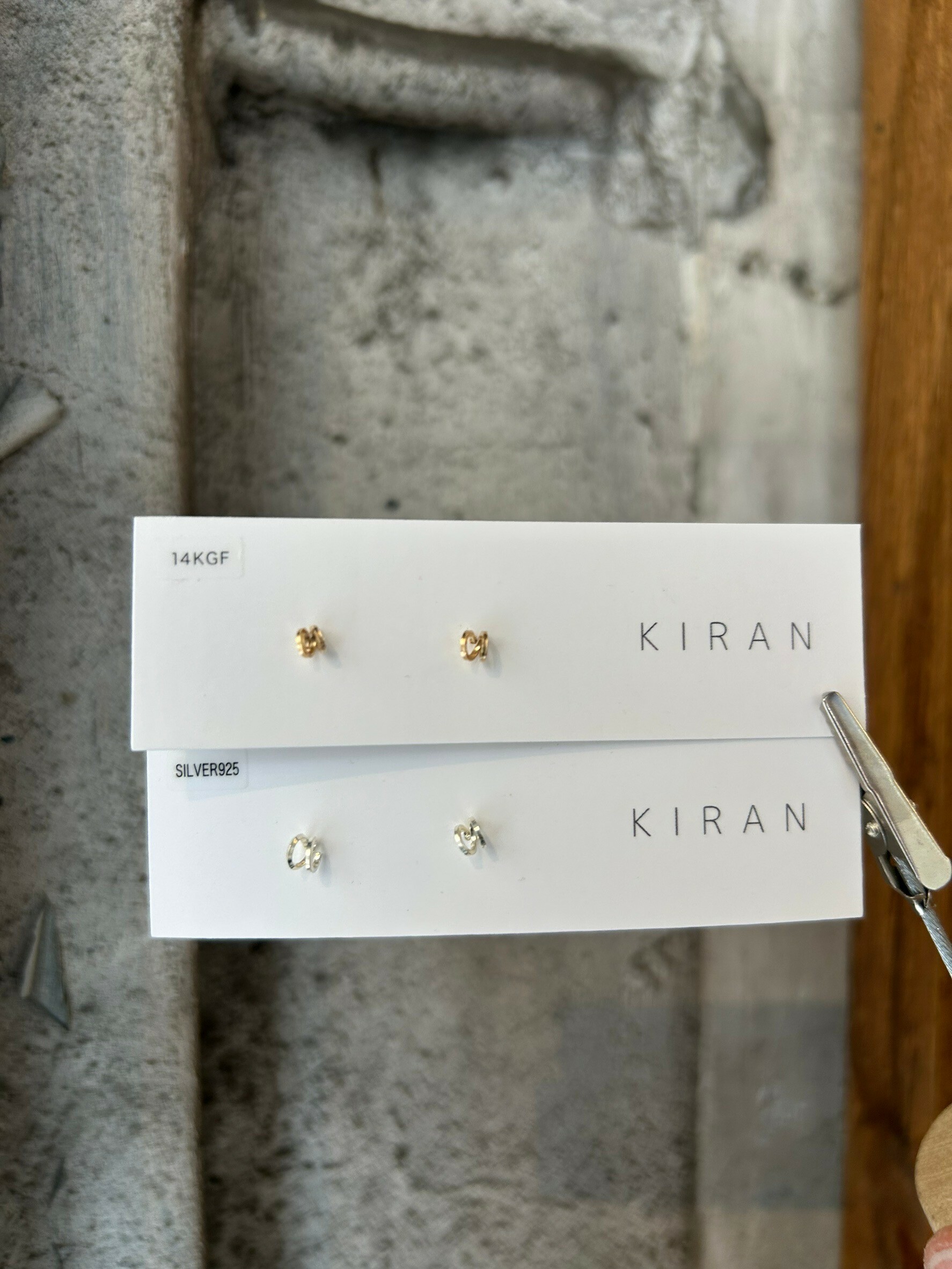 [KIRAN] 簡約微型耳針 | 925銀 | 14KGF