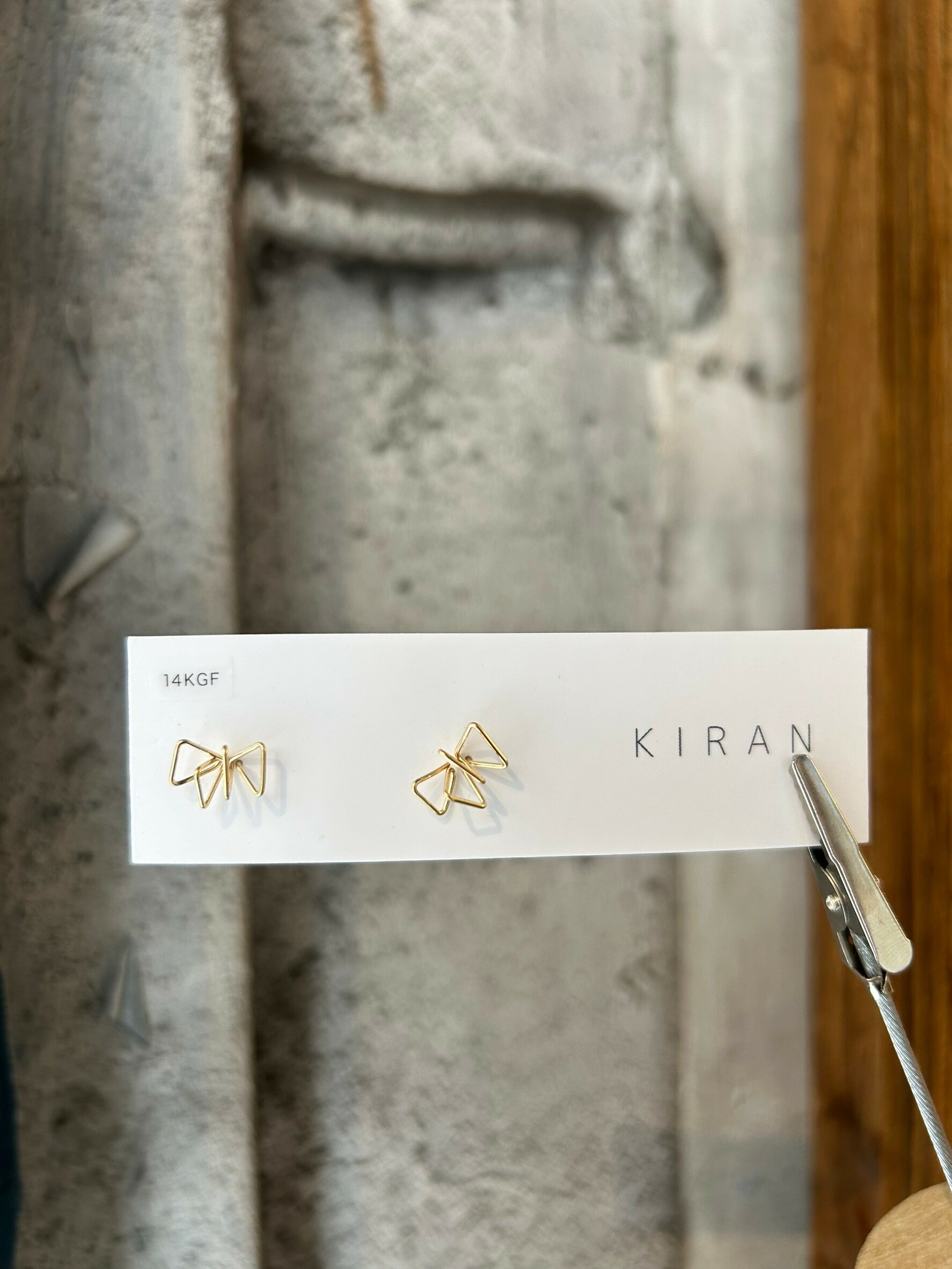 [KIRAN] 立體蝴蝶耳環 | 14KGF