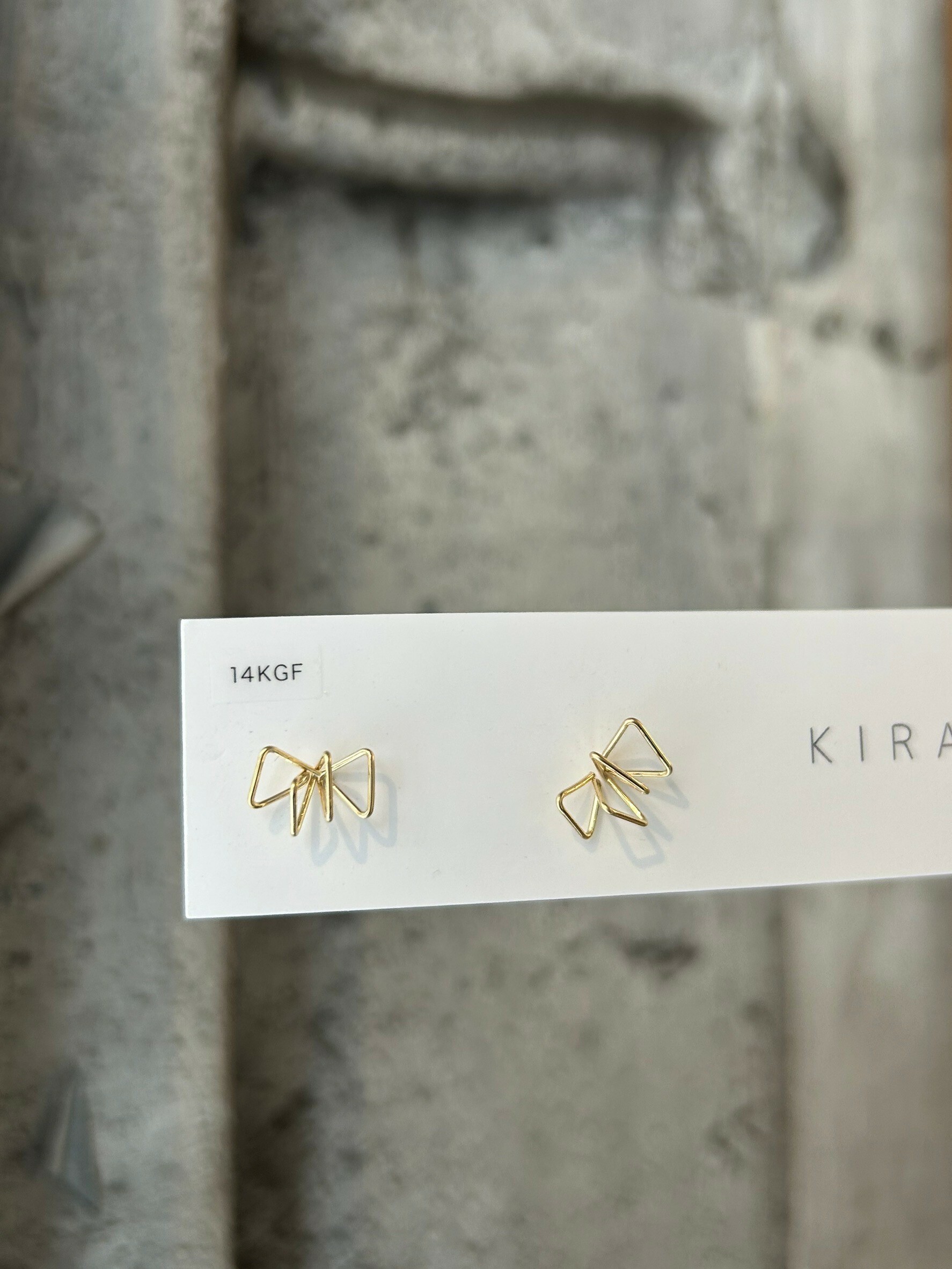 [KIRAN] 立體蝴蝶耳環 | 14KGF