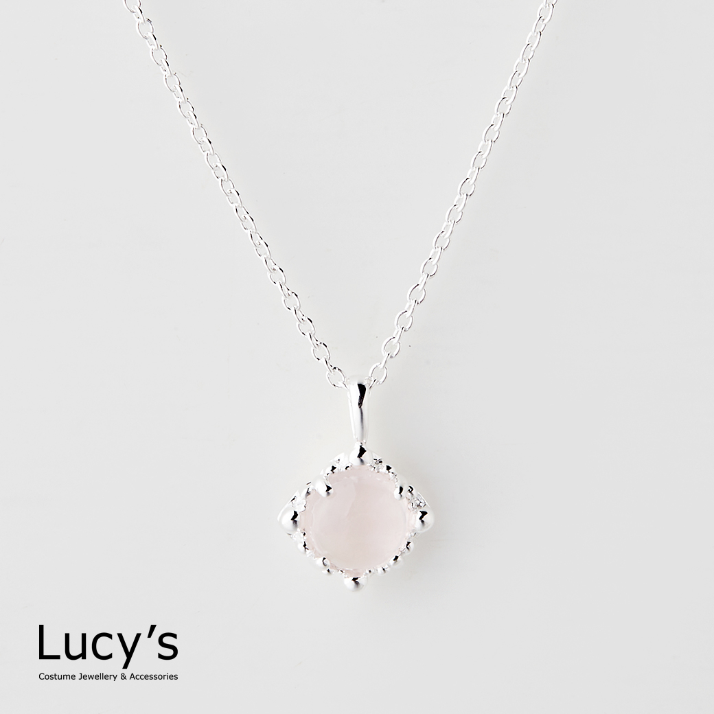 LUXURY 系列｜925純銀 秘境粉晶 項鍊 (113557)