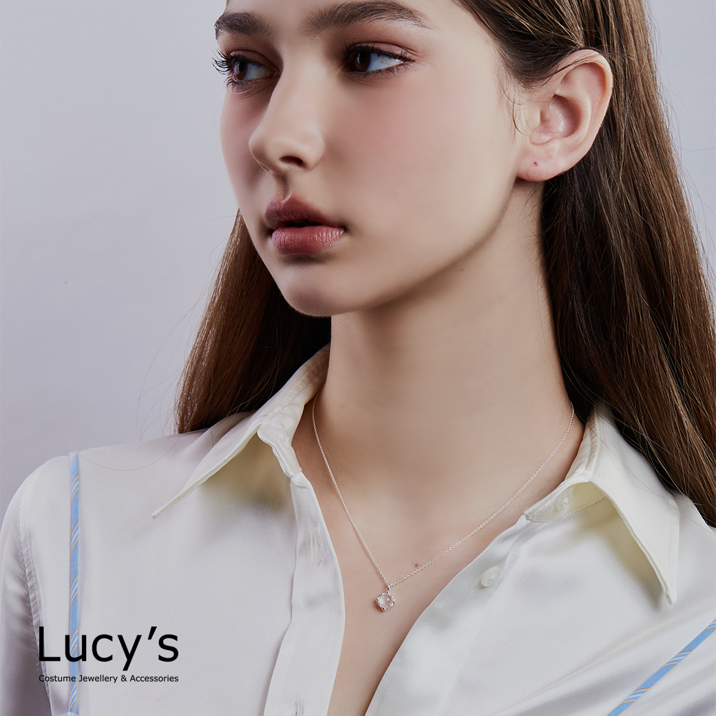 LUXURY 系列｜925純銀 秘境粉晶 項鍊 (113557)