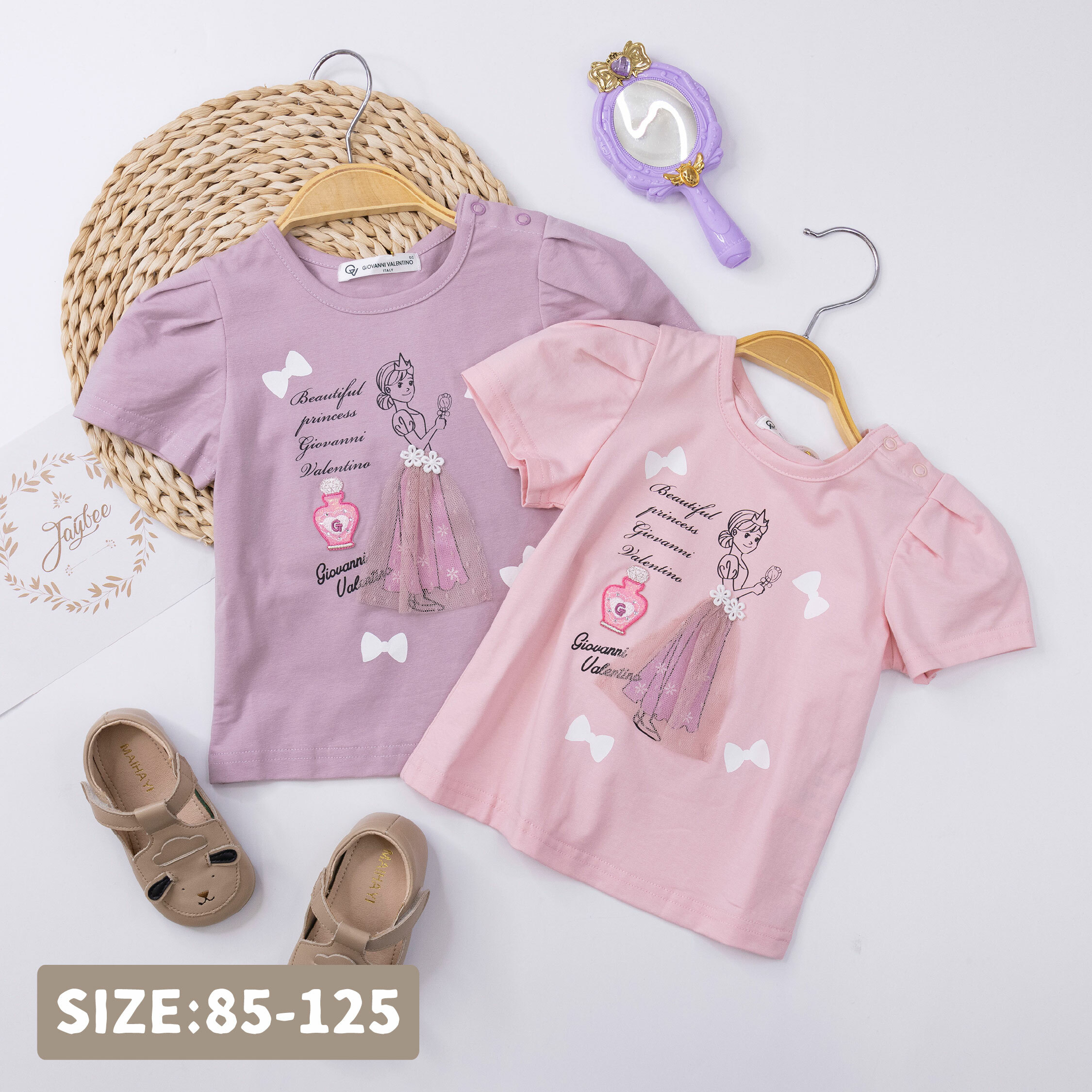 范侖鐵諾【52022】甜美公主質感網紗拼接上衣