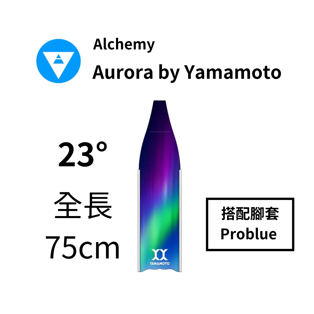 ▲ALCHEMY 歐洛拉碳纖維長蛙 Aurora by Yamamoto 極光板(含Problue 腳套)