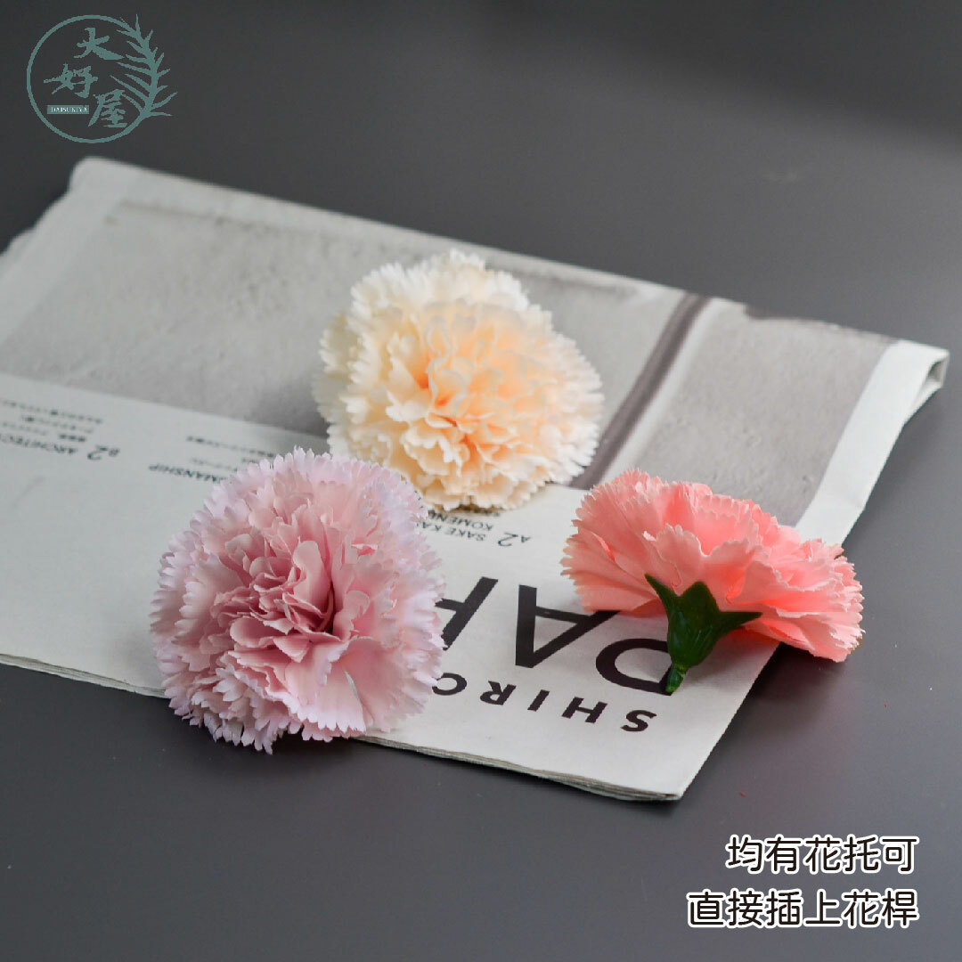 仿真絹布康乃馨花頭