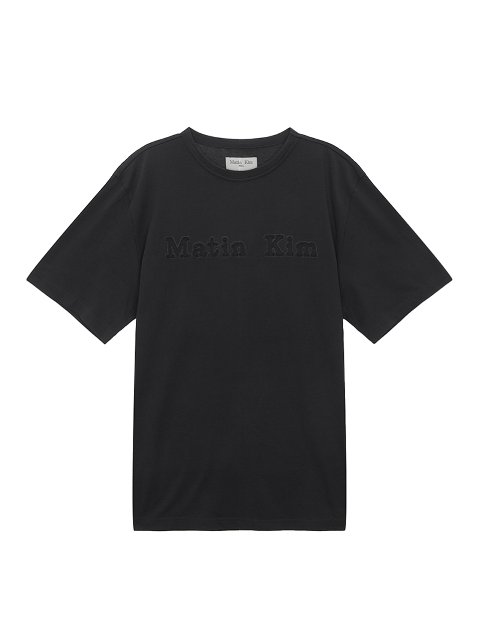 MATIN反向布貼LOGO上衣 炭灰