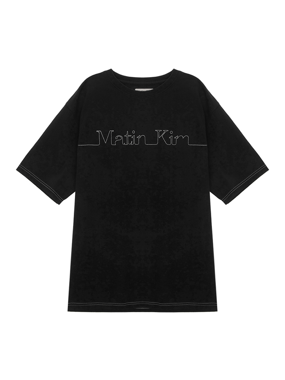 MATIN縫線LOGO上衣 黑色