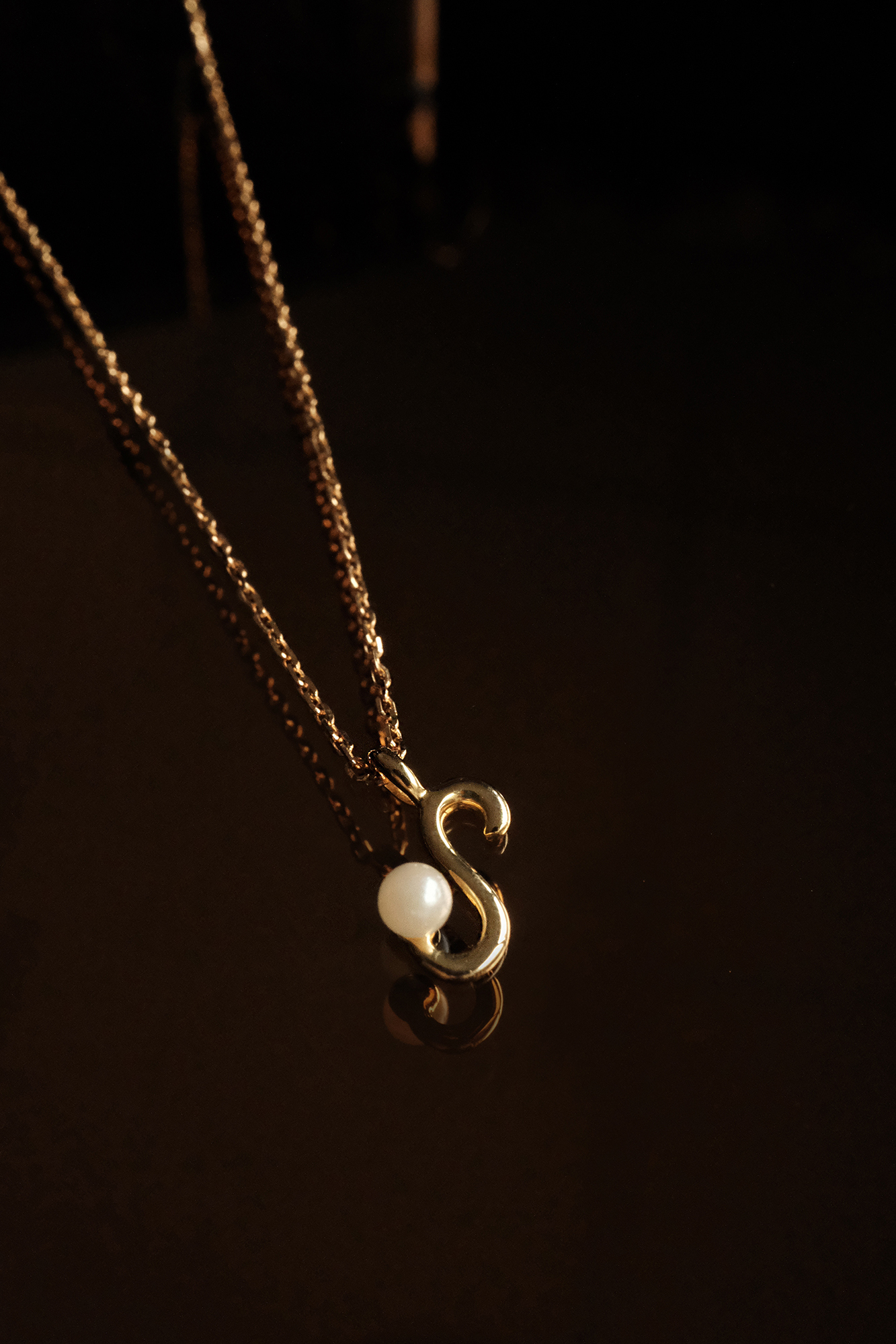 18K 珍珠字母項鍊