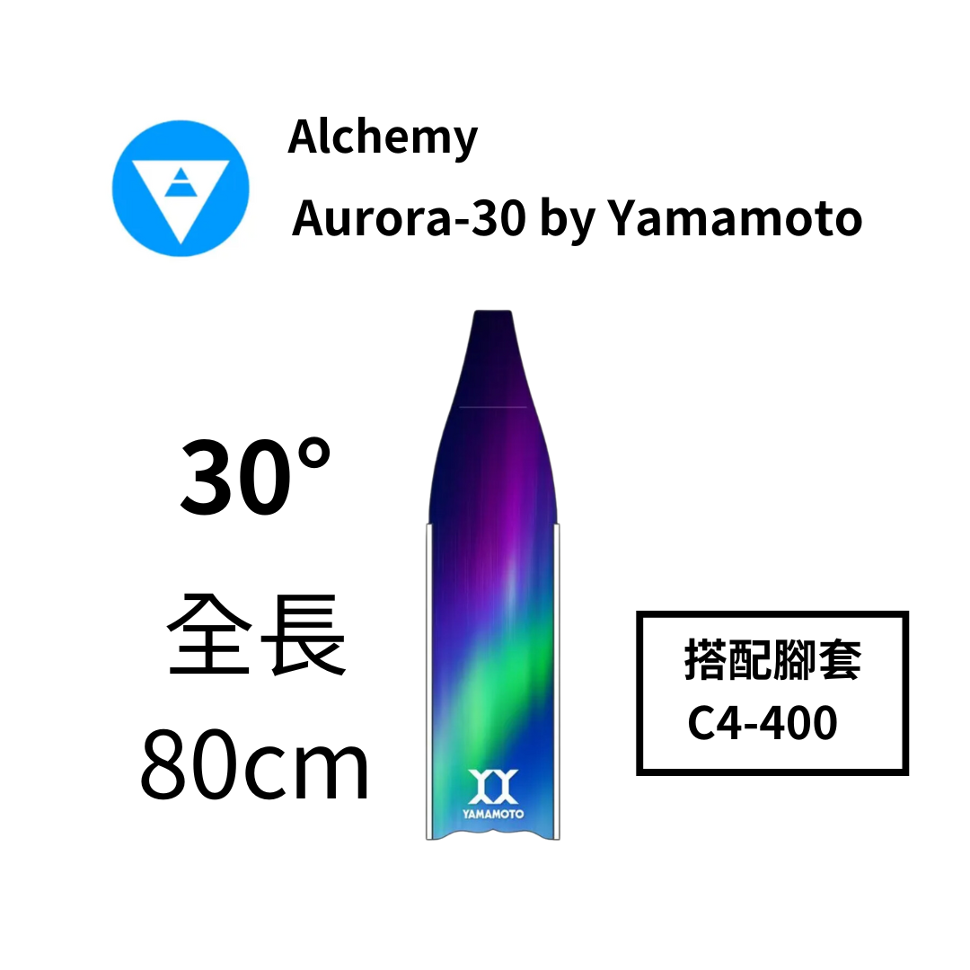 ▲ALCHEMY  歐洛拉碳纖維長蛙 AURORA-30 by Yamamoto 極光板 (含C4-400腳套)