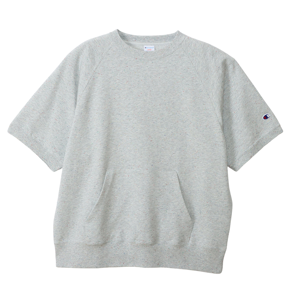 男款-CASUAL 口袋連肩短袖衛衣-灰色（C3-B012-060）