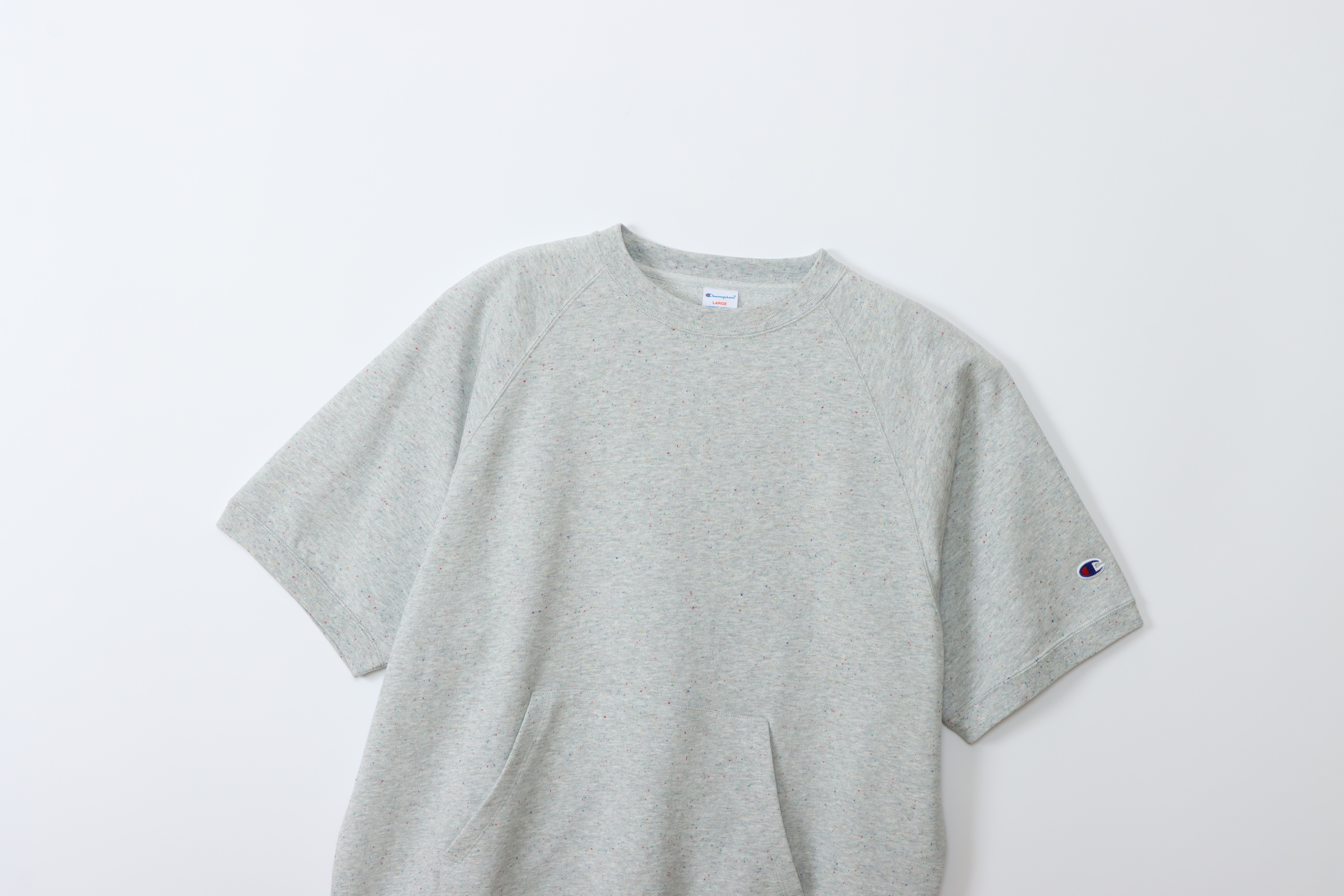 男款-CASUAL 口袋連肩短袖衛衣-灰色（C3-B012-060）