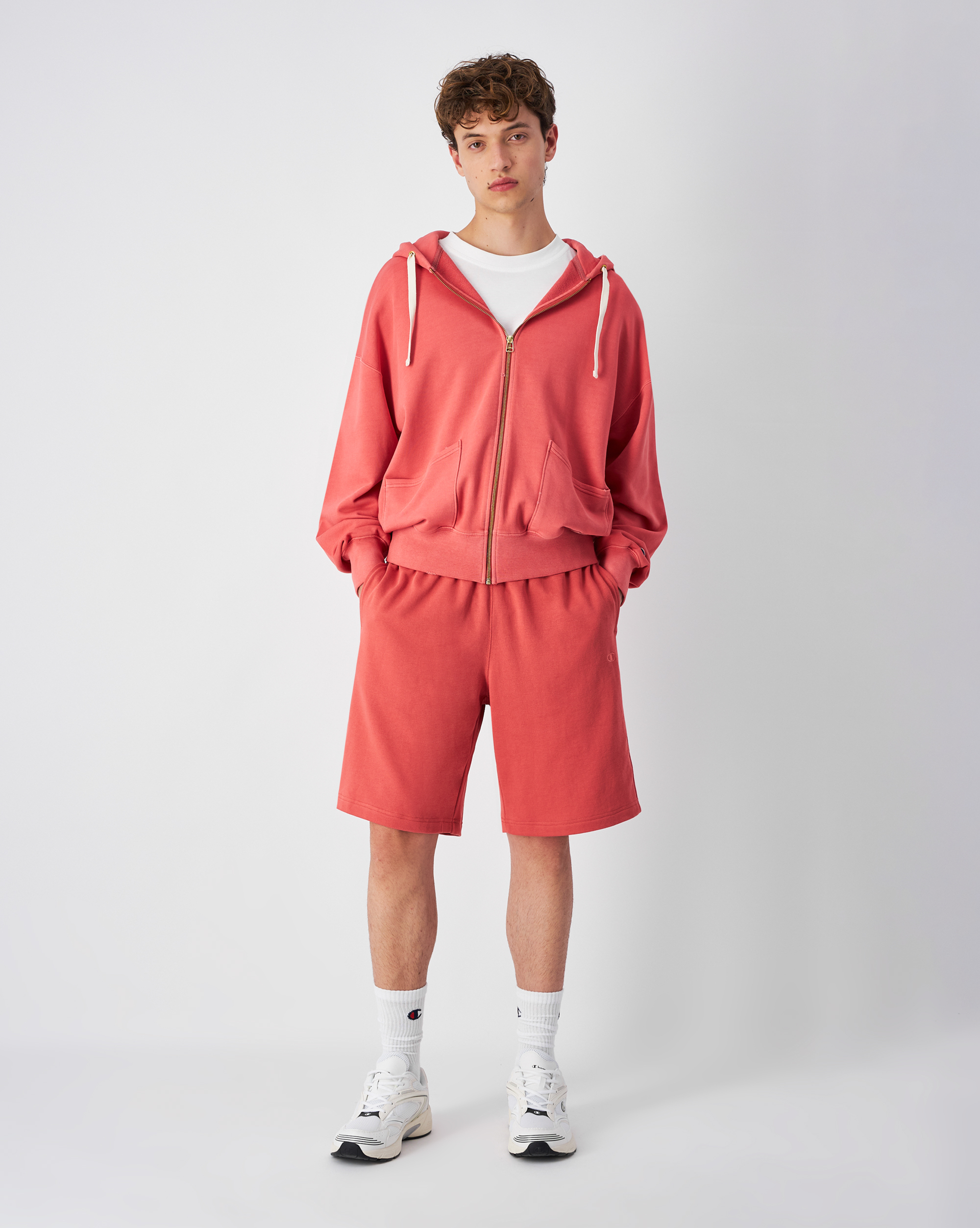 男款-ROCHESTER復古 口袋 連帽外套-紅色（220745-RS068）