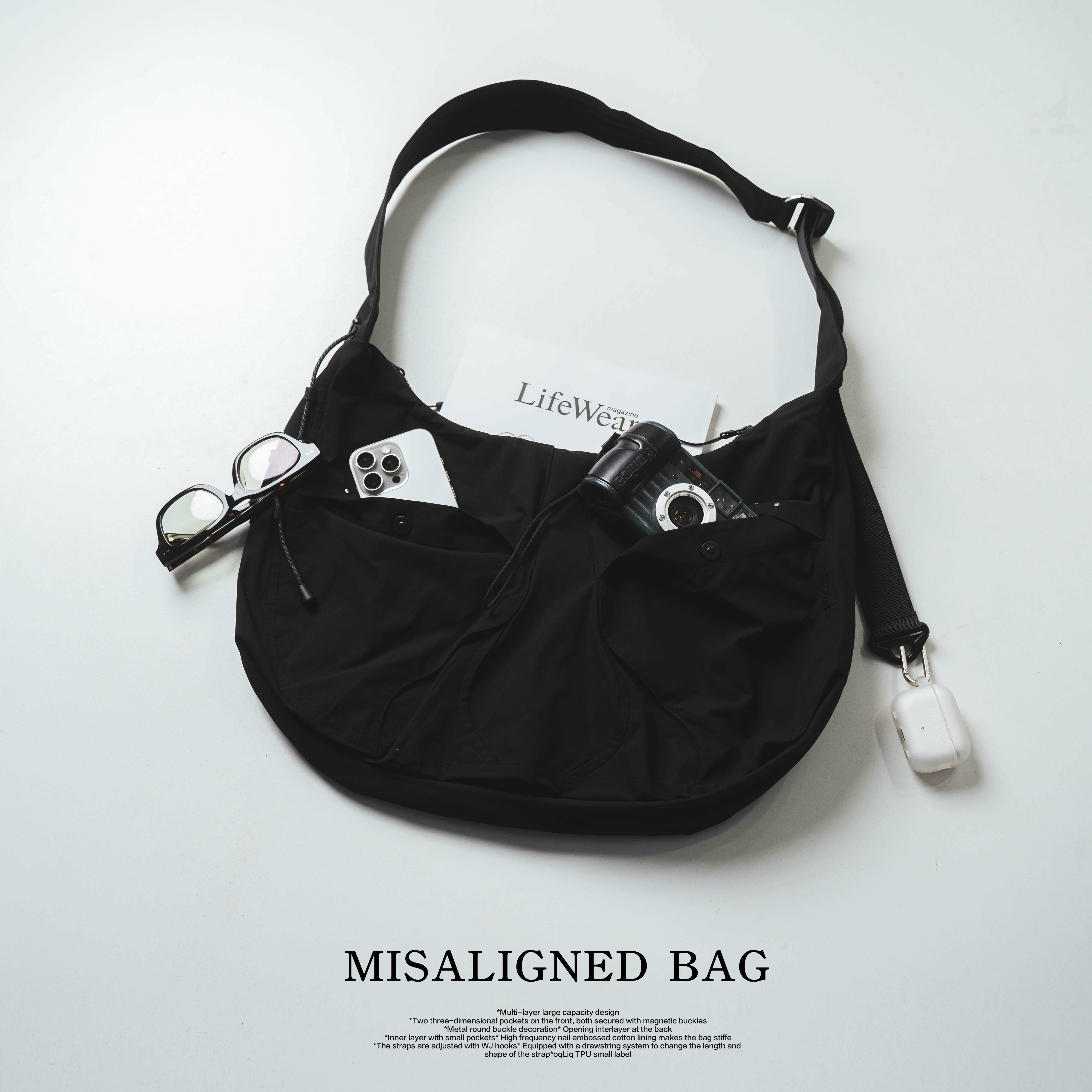 2024AW oqLiq MISALIGNED BAG 機能 側背包 現貨 24AA04