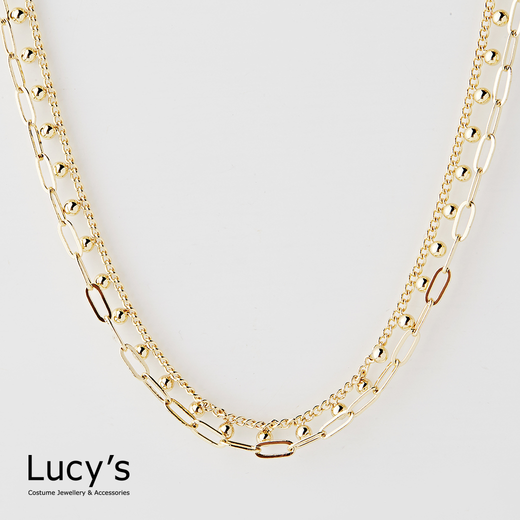 層層漣漪 雙層項鍊 (120937)