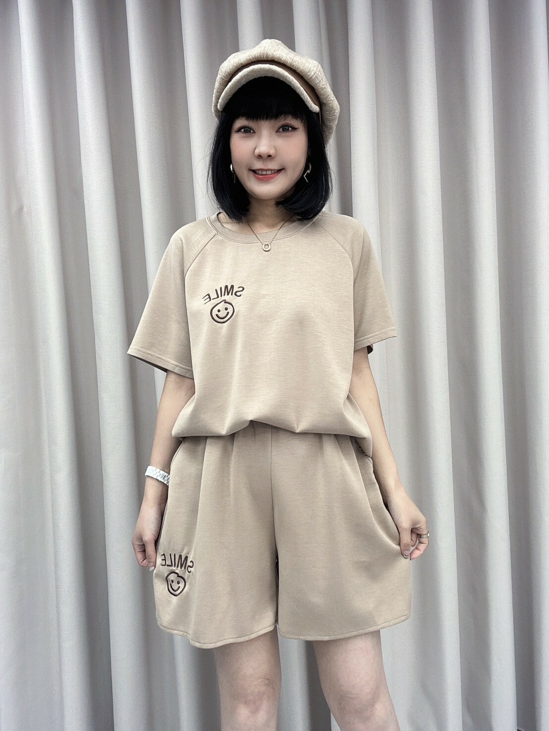 笑臉刺繡星空棉套裝