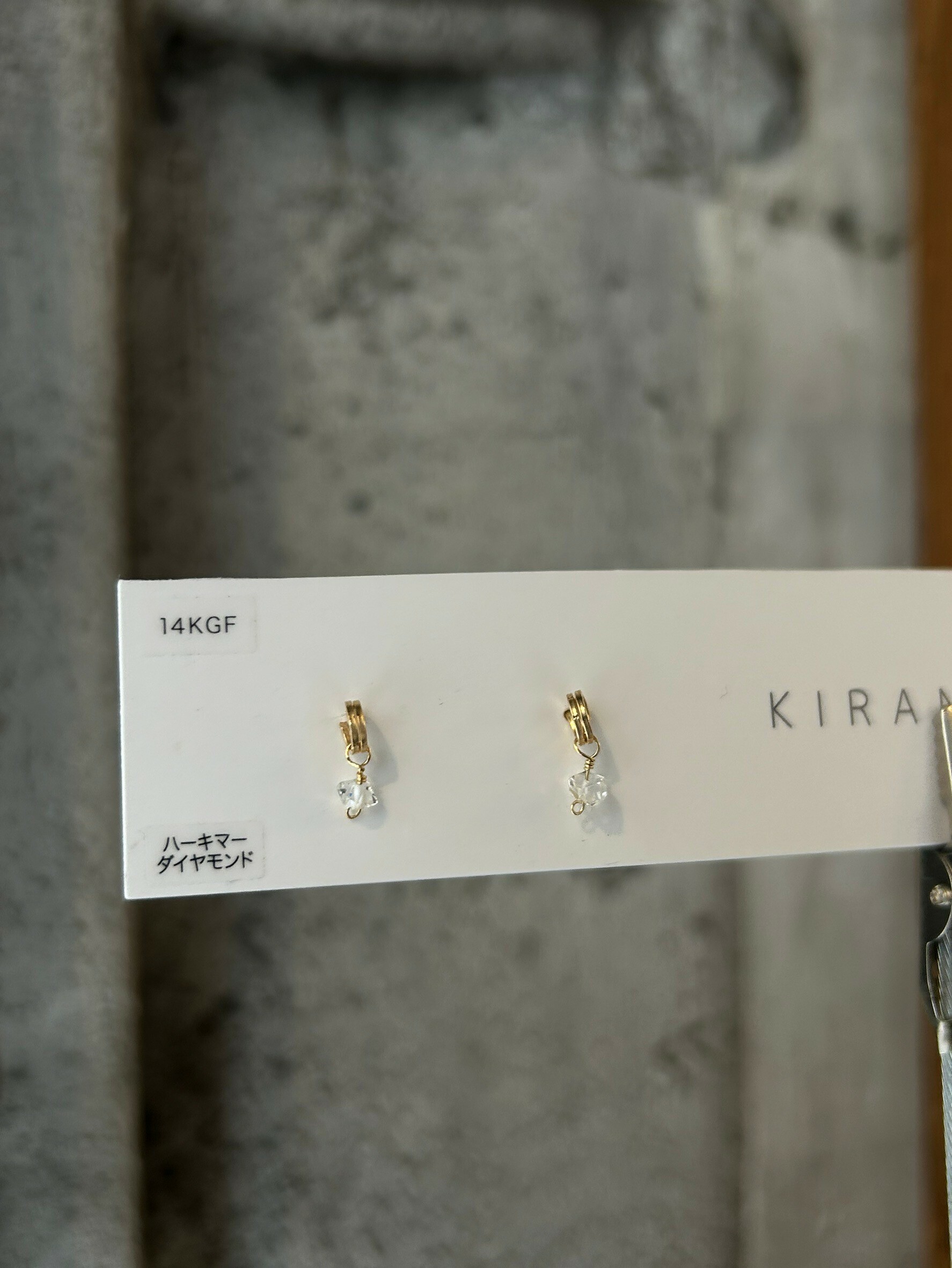 [KIRAN] 垂墜水鑽耳環 | 14KGF