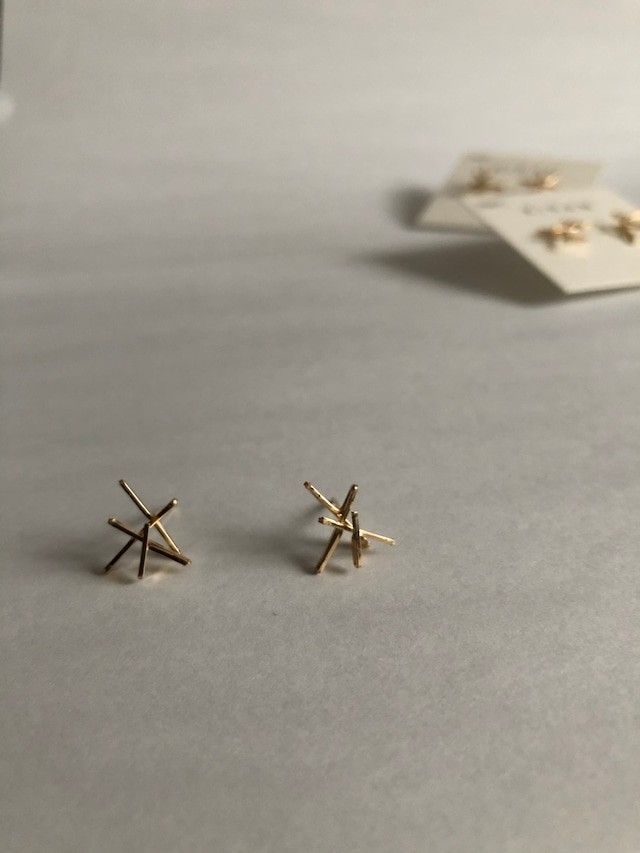 [KIRAN] 立體線條耳環 | 14KGF