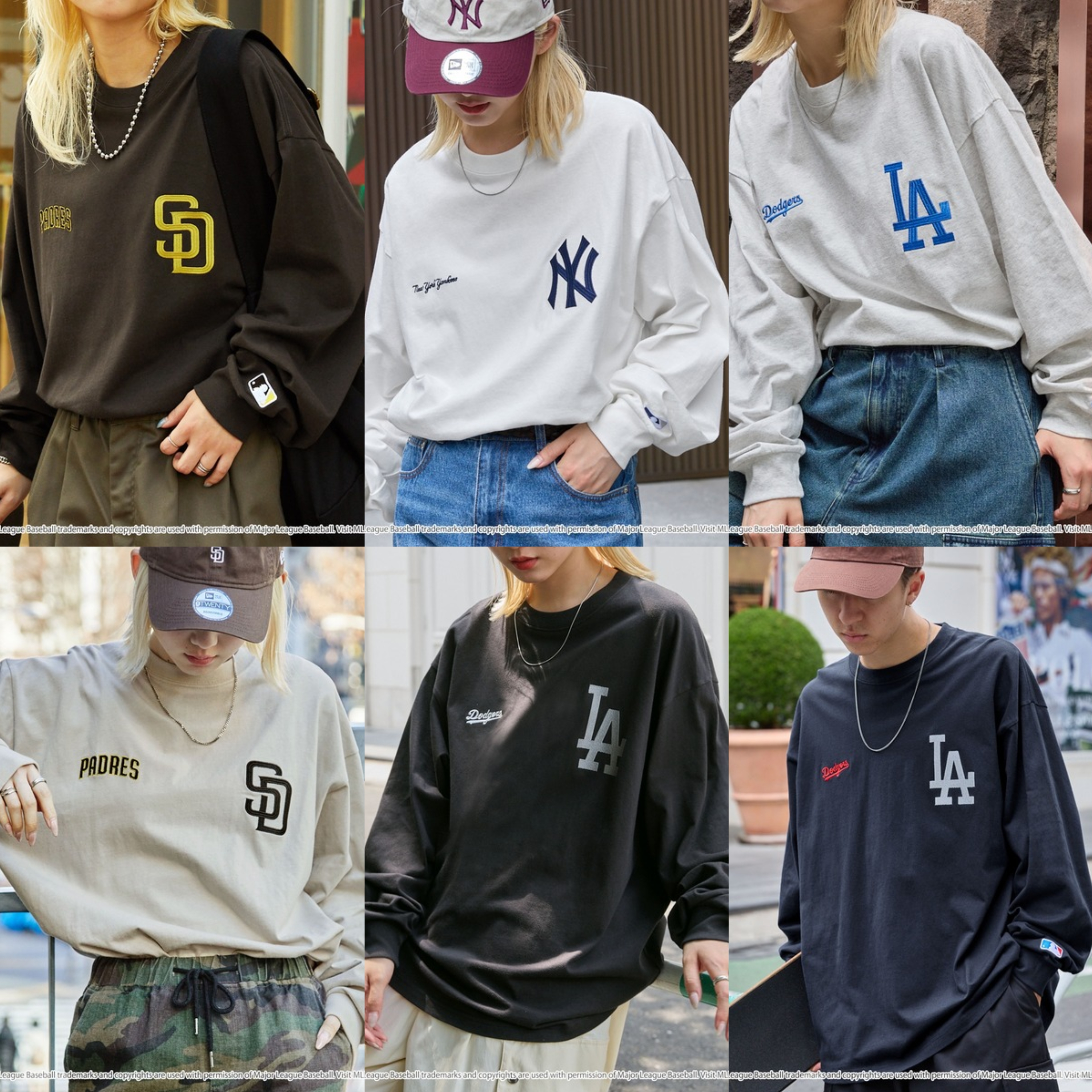 JP MLB 刺繡LOGO 長袖T-Shirt (P2 JP493)