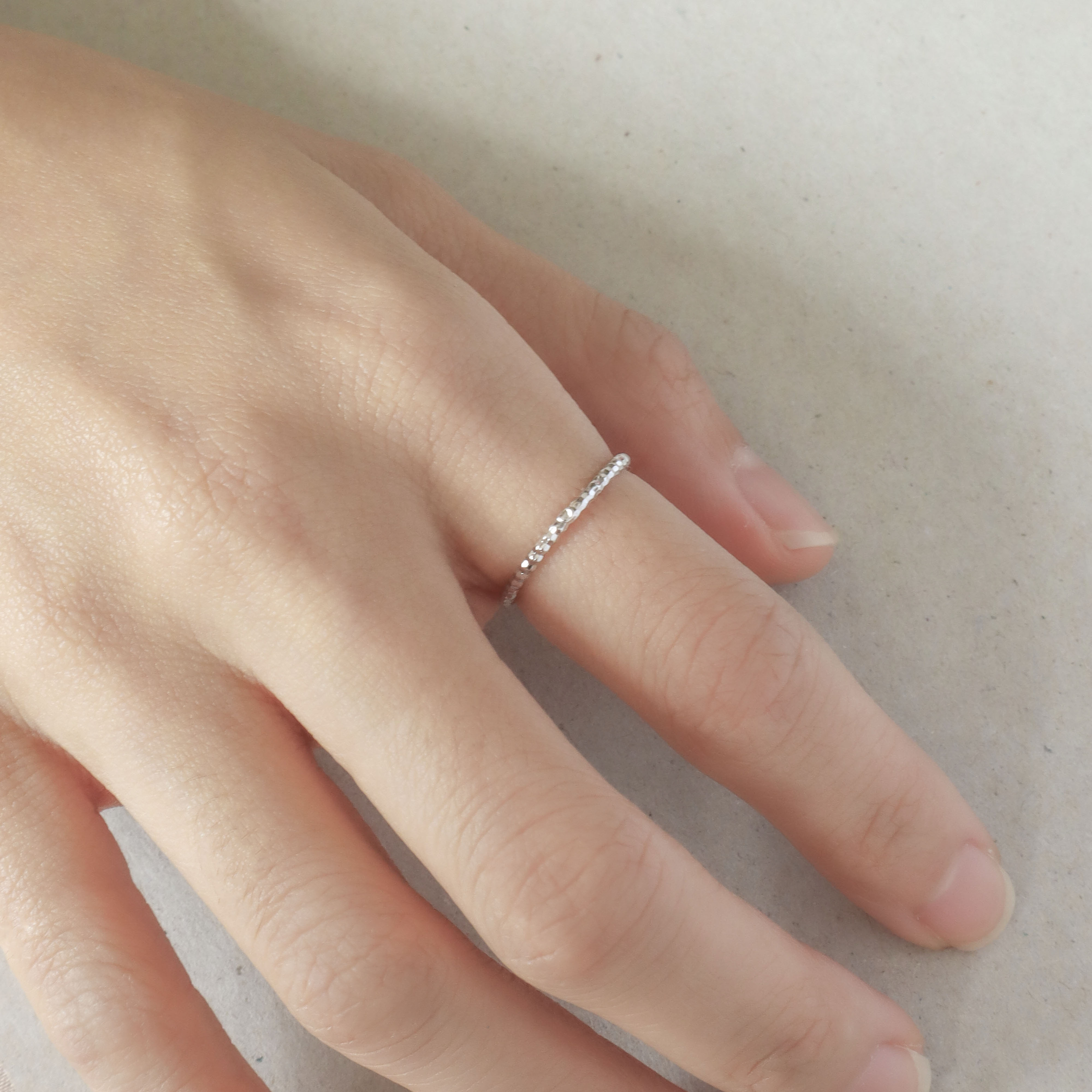 Silver/閃銀系列-光澤波紋戒指