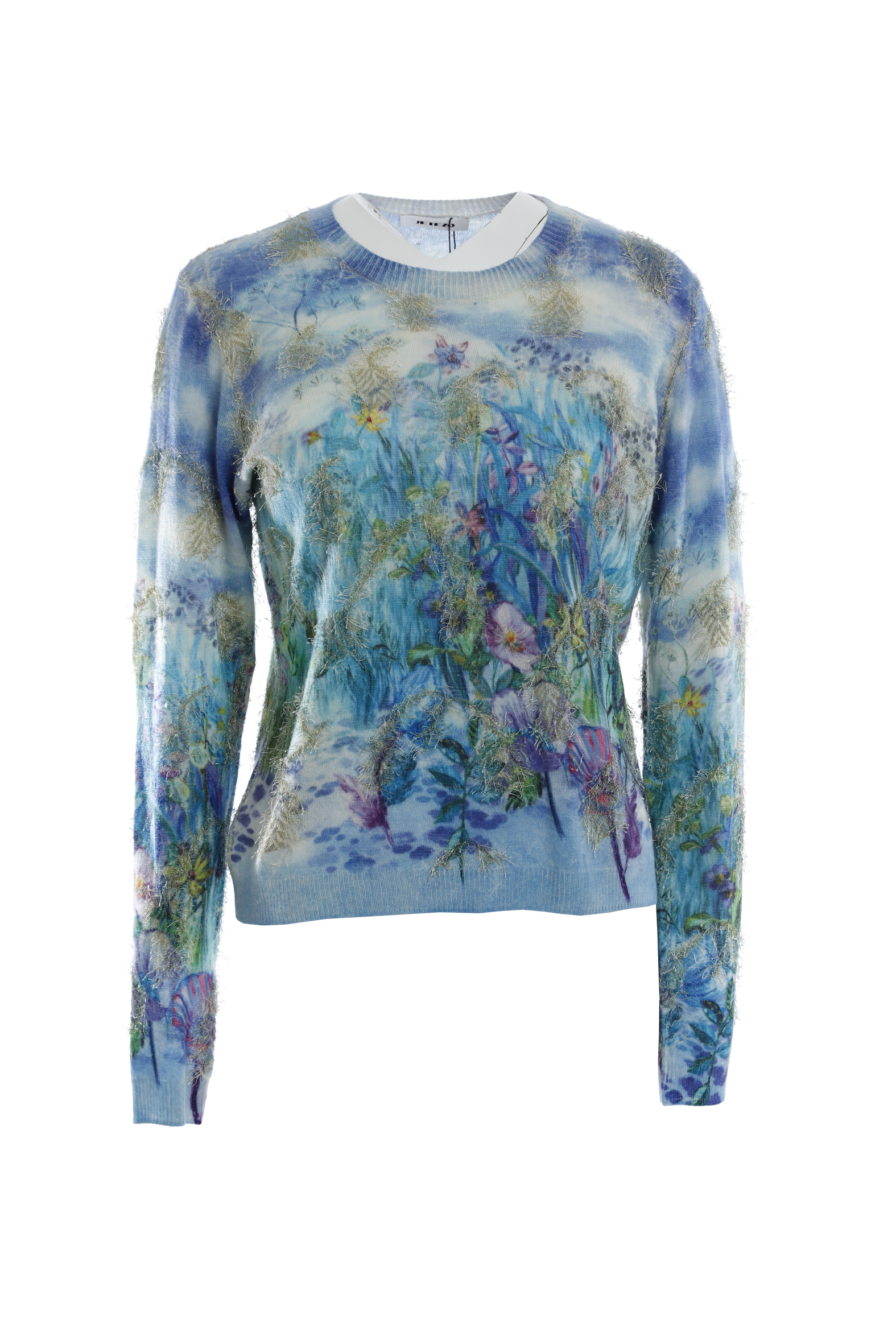 BE10210A1 莫內花園蔥蔥流蘇羊絨圓領毛衣 (限量款)