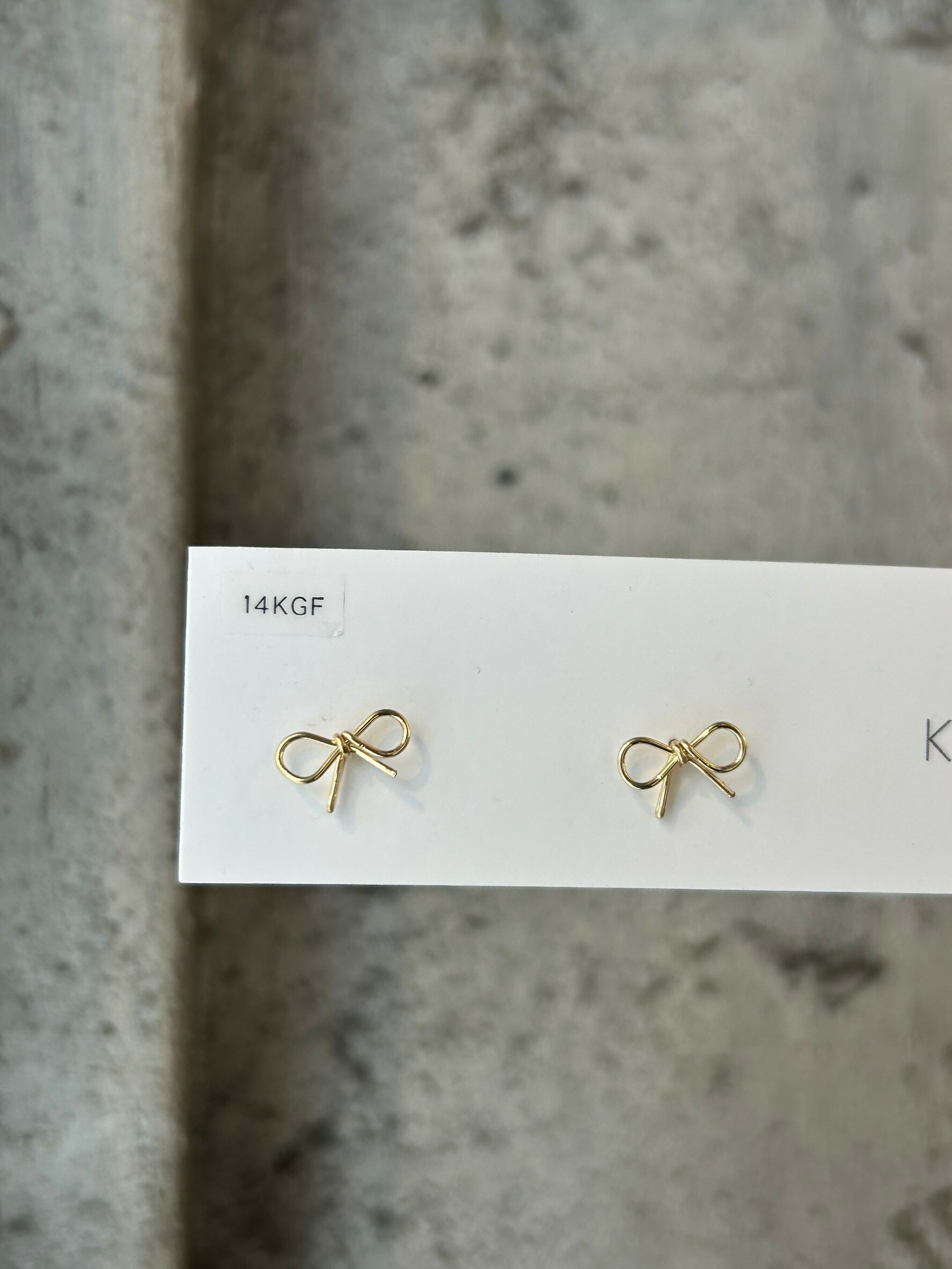 [KIRAN] 蝴蝶結耳環 | 14KGF