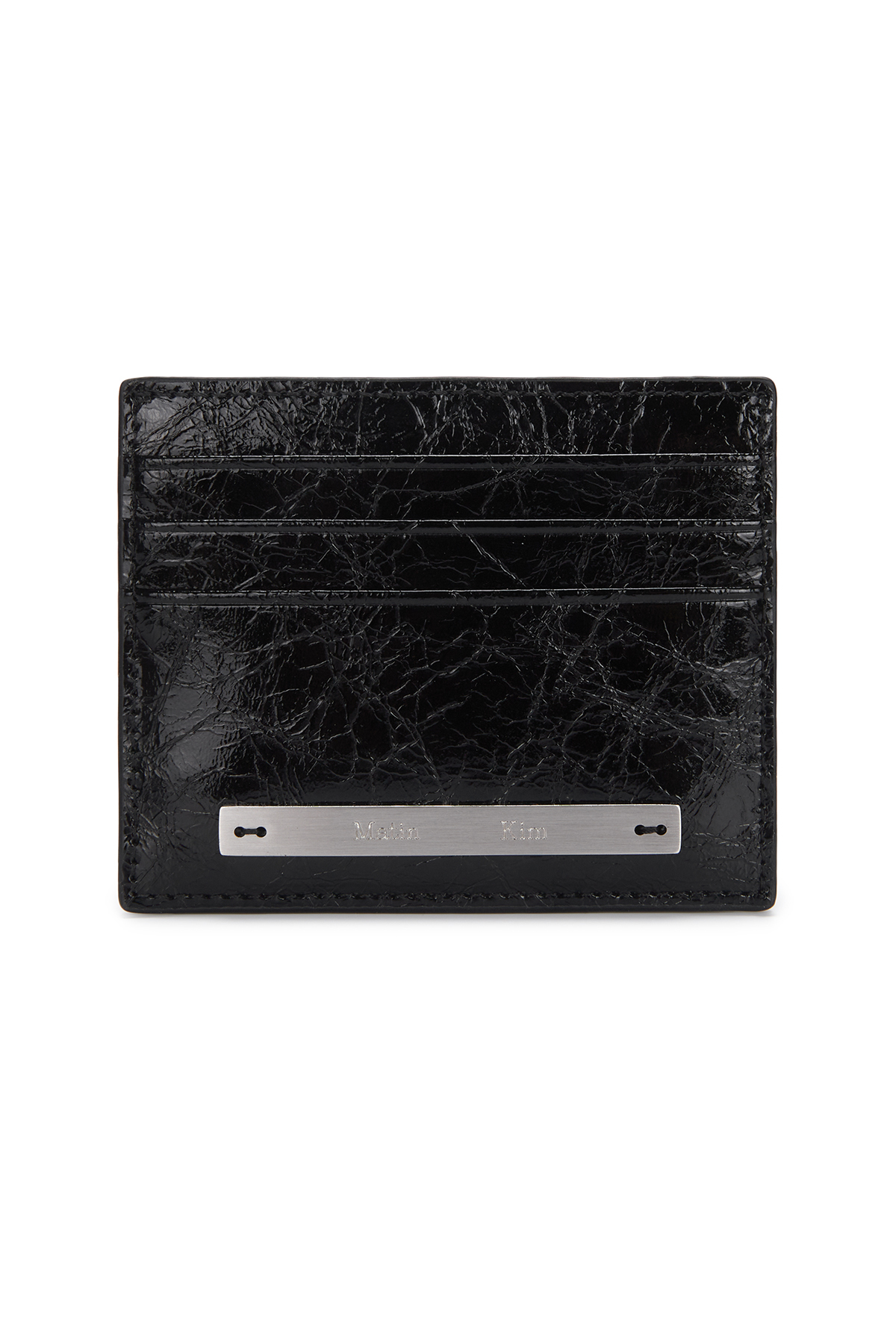 亮面細標卡夾 黑色