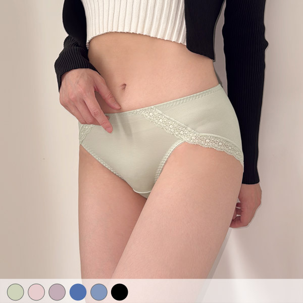 俐落剪接中低腰三角褲