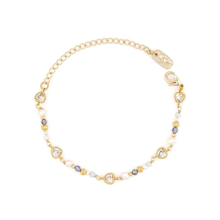 三月誕生石 • 三色堇 • 請想念我 – 堇青海藍寶 – 手鍊