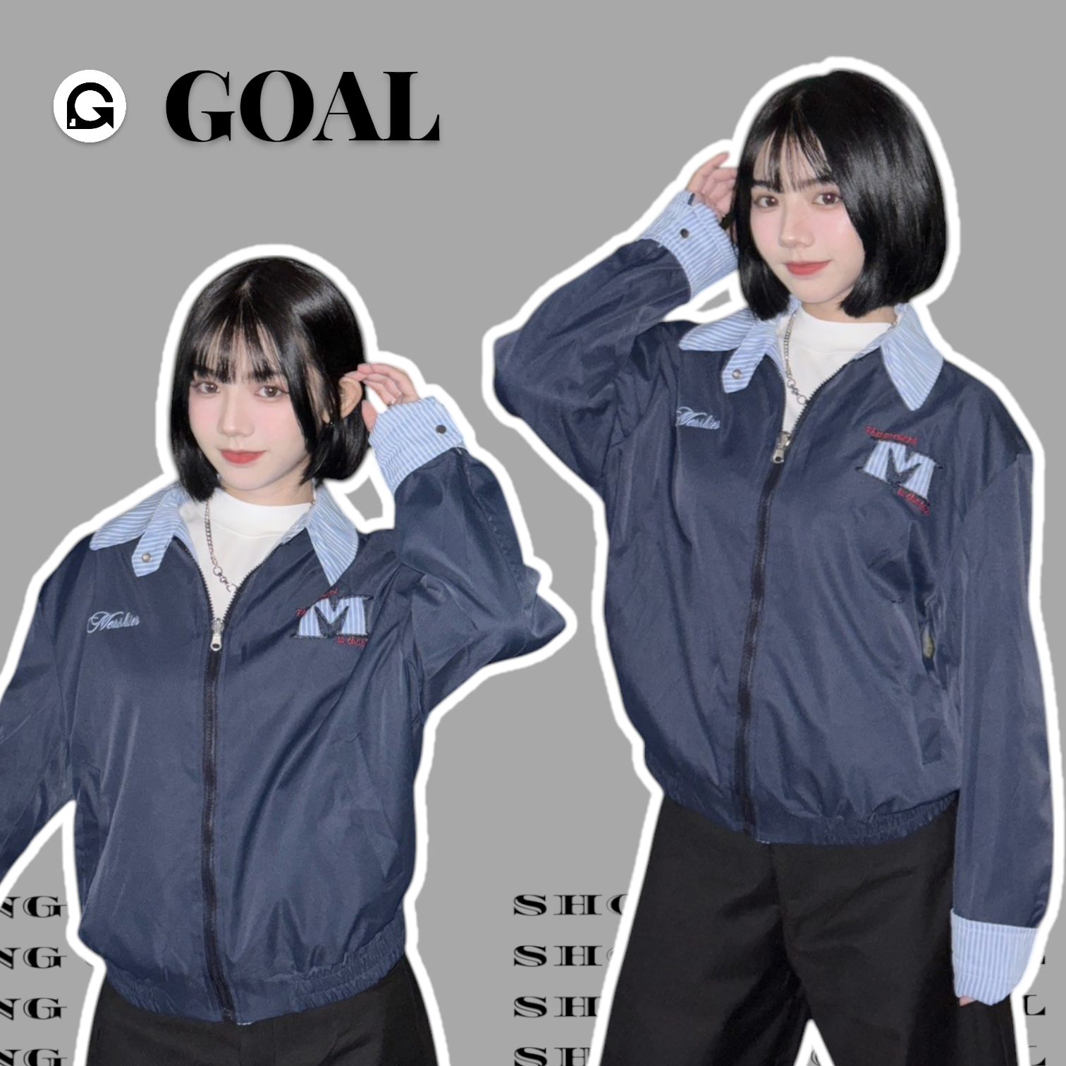 (GOAL) 格紋翻領外套 Mershier MQ6306