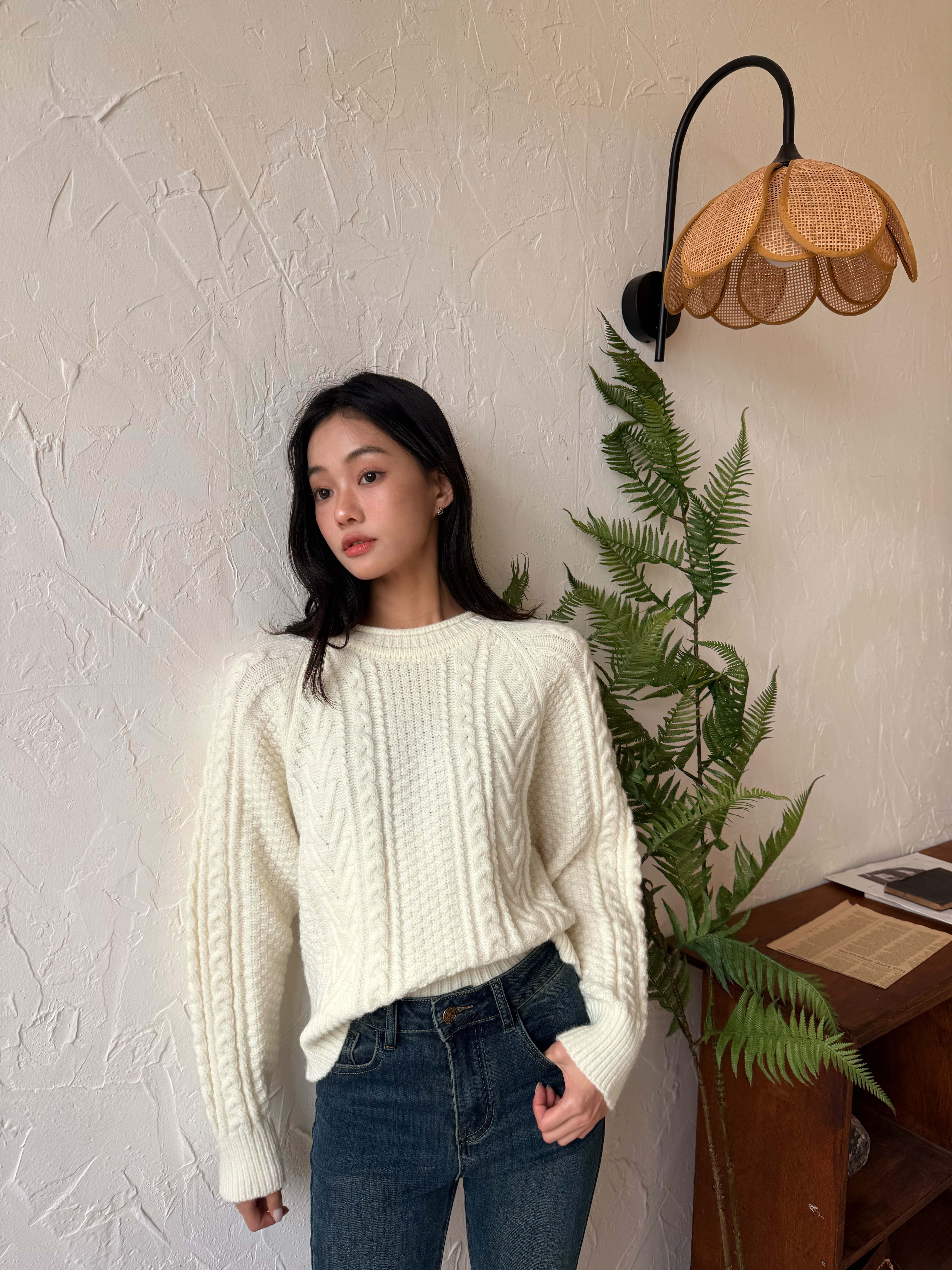 2603 立體麻花編織針織上衣