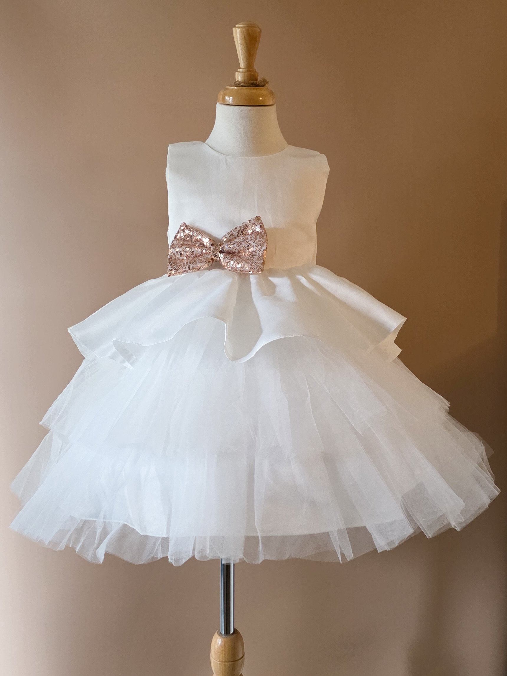 香檳蝴蝶結蛋糕洋裝/小禮服