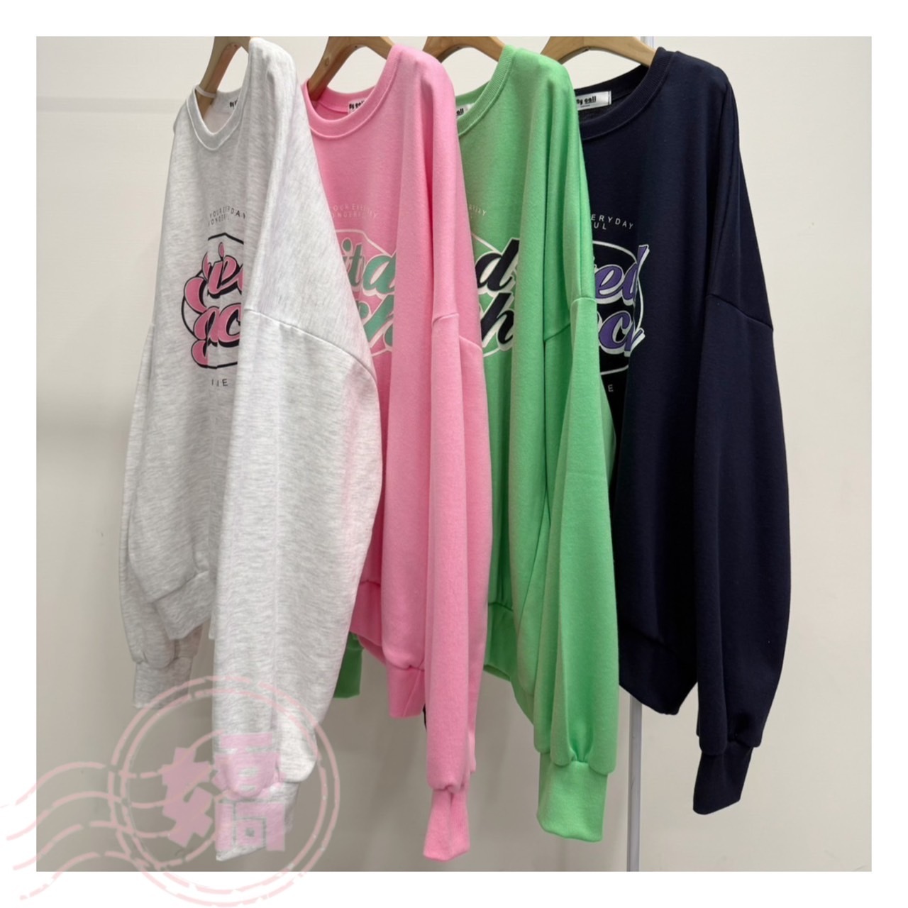 K21018撞色英字圓圈大學踢(白'粉'綠'藍)