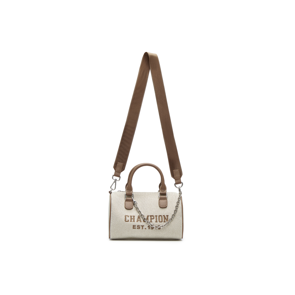 中性-金屬鏈飾 刺繡LOGO 迷你波士頓包-可可棕（U5AACPU23S2）