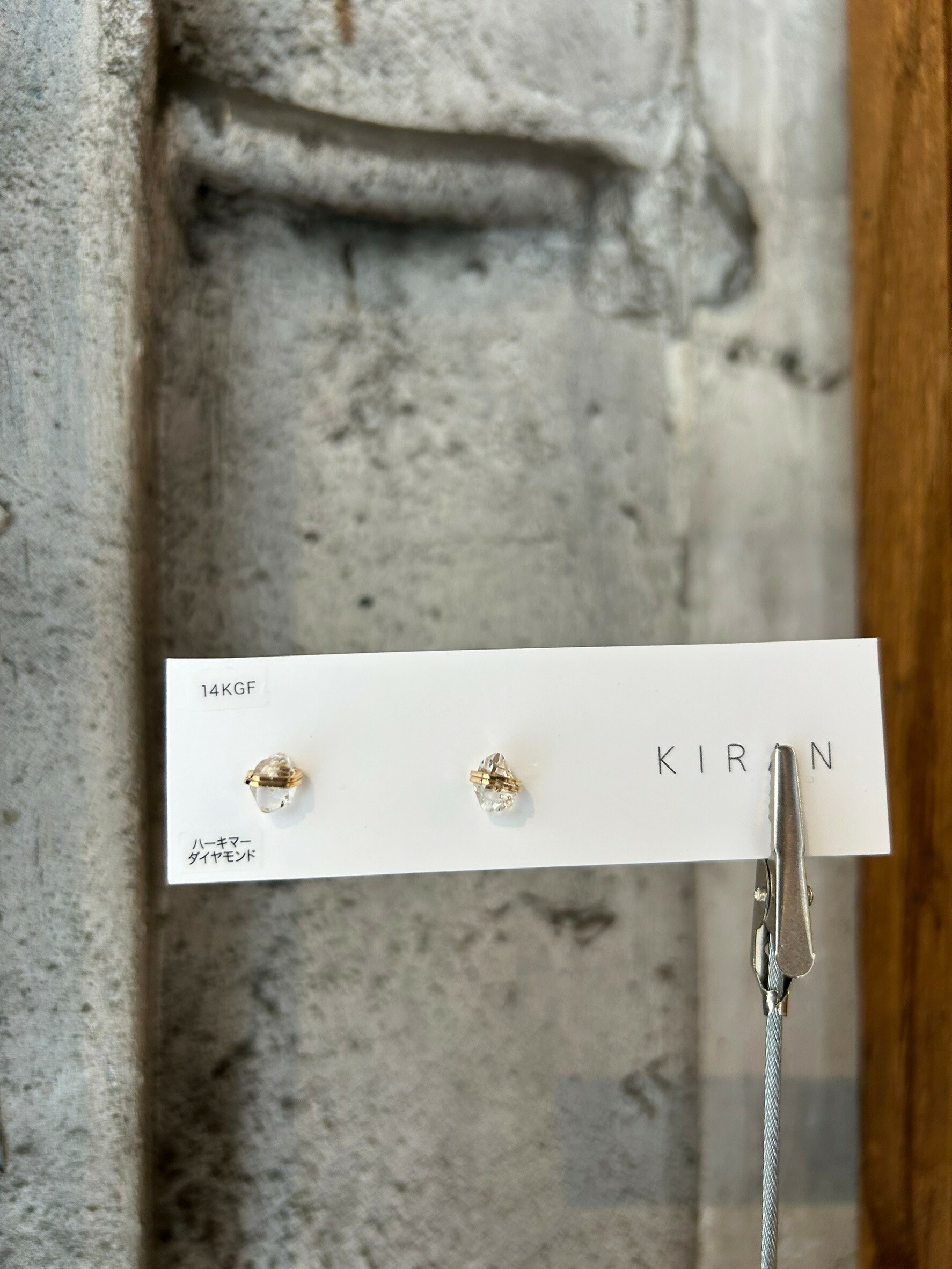 [KIRAN] 簡約水鑽耳環 | 14KGF