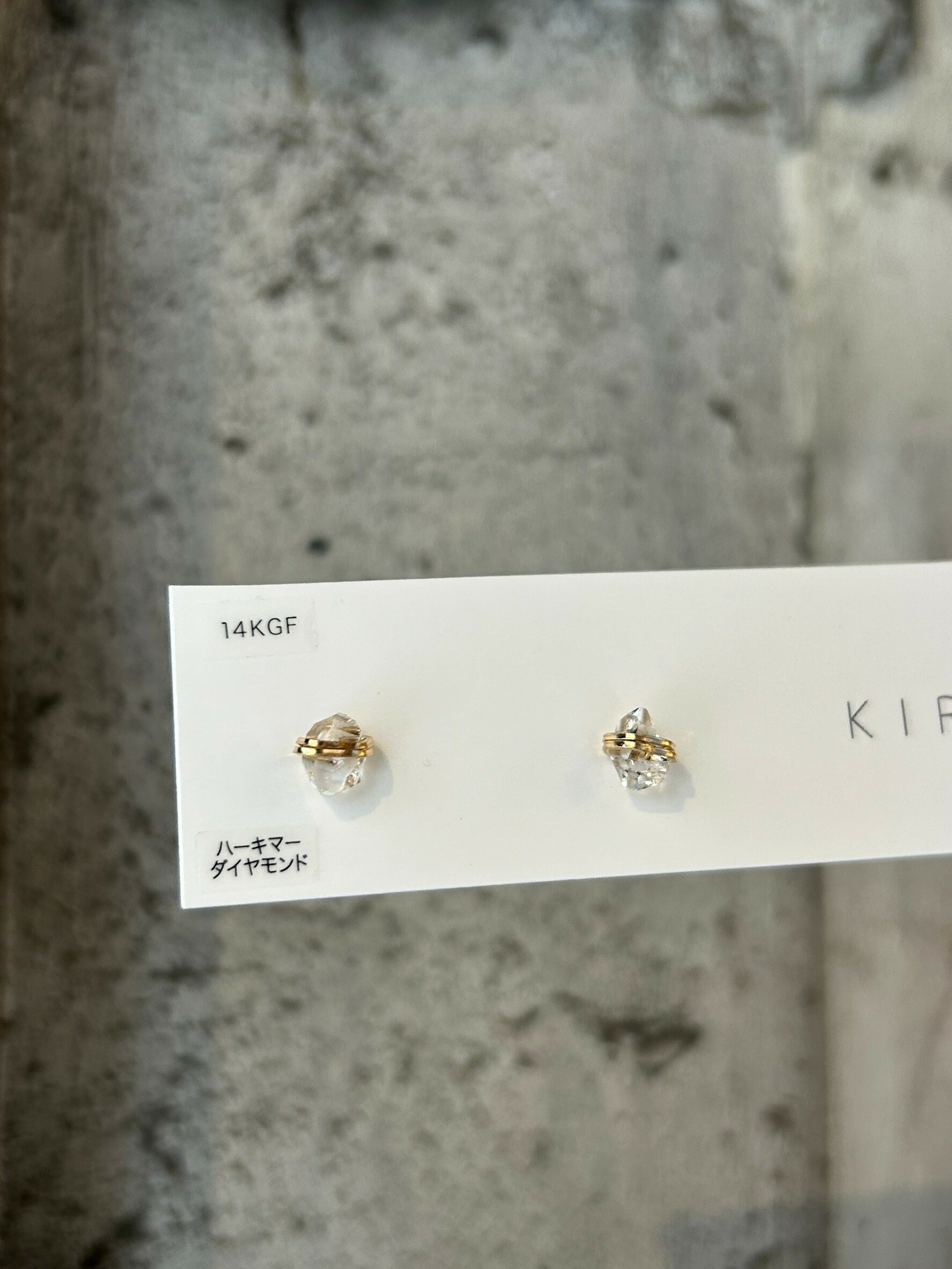 [KIRAN] 簡約水鑽耳環 | 14KGF