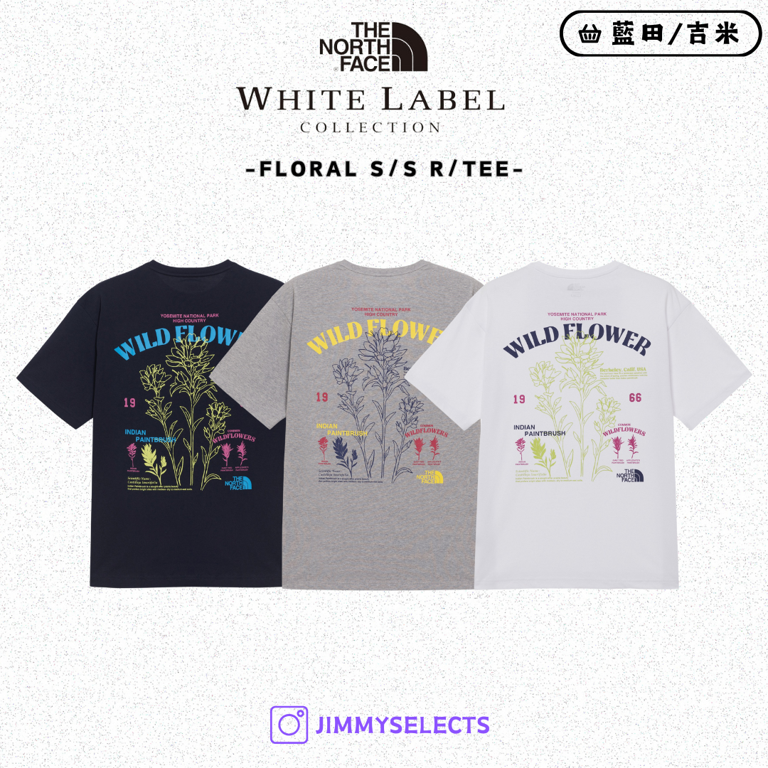 【代購】THE NORTH FACE 北臉 白標 FLORAL 野花 圖案 短袖 短T NT7UR08