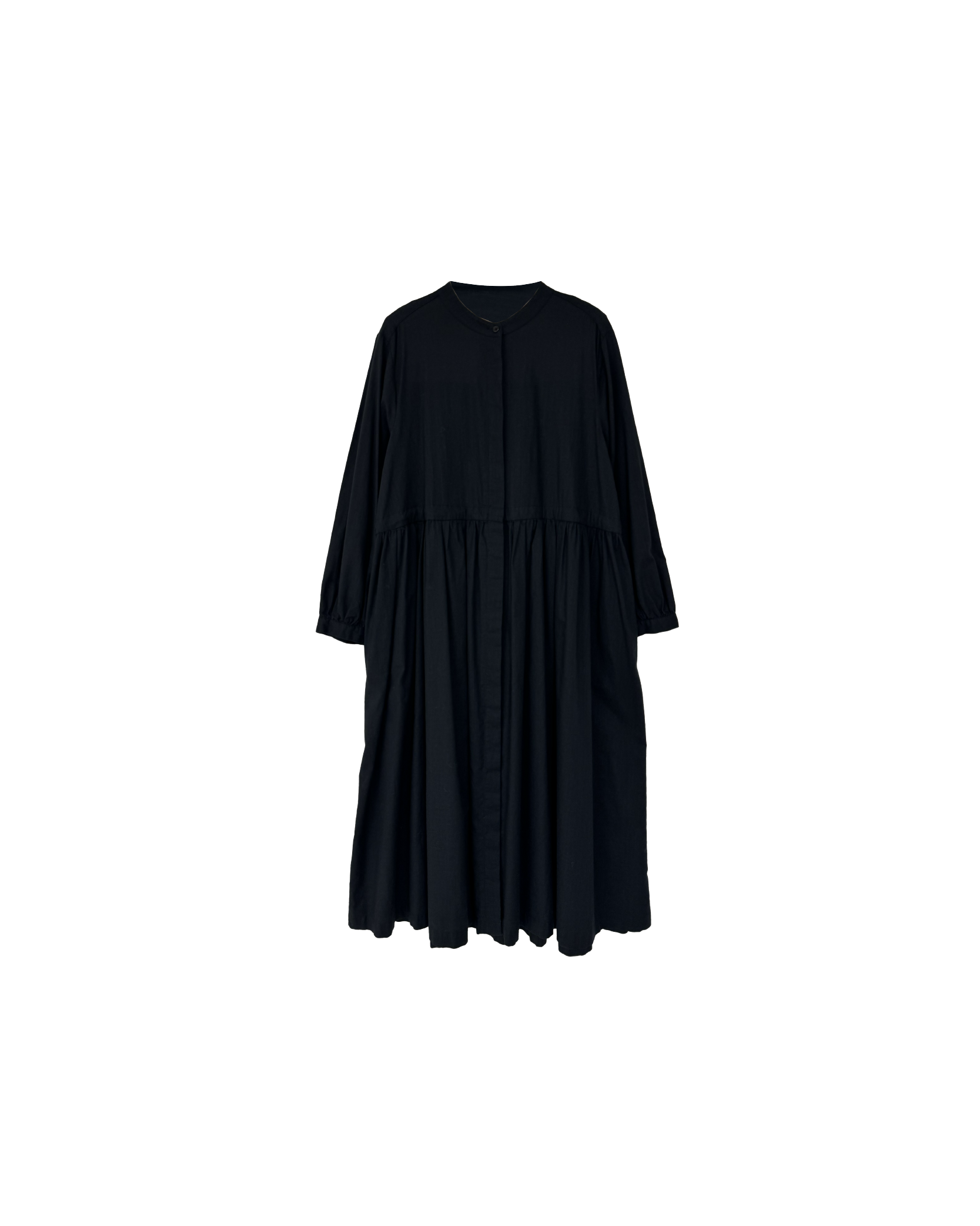 平領密褶腰純色全開onepiece