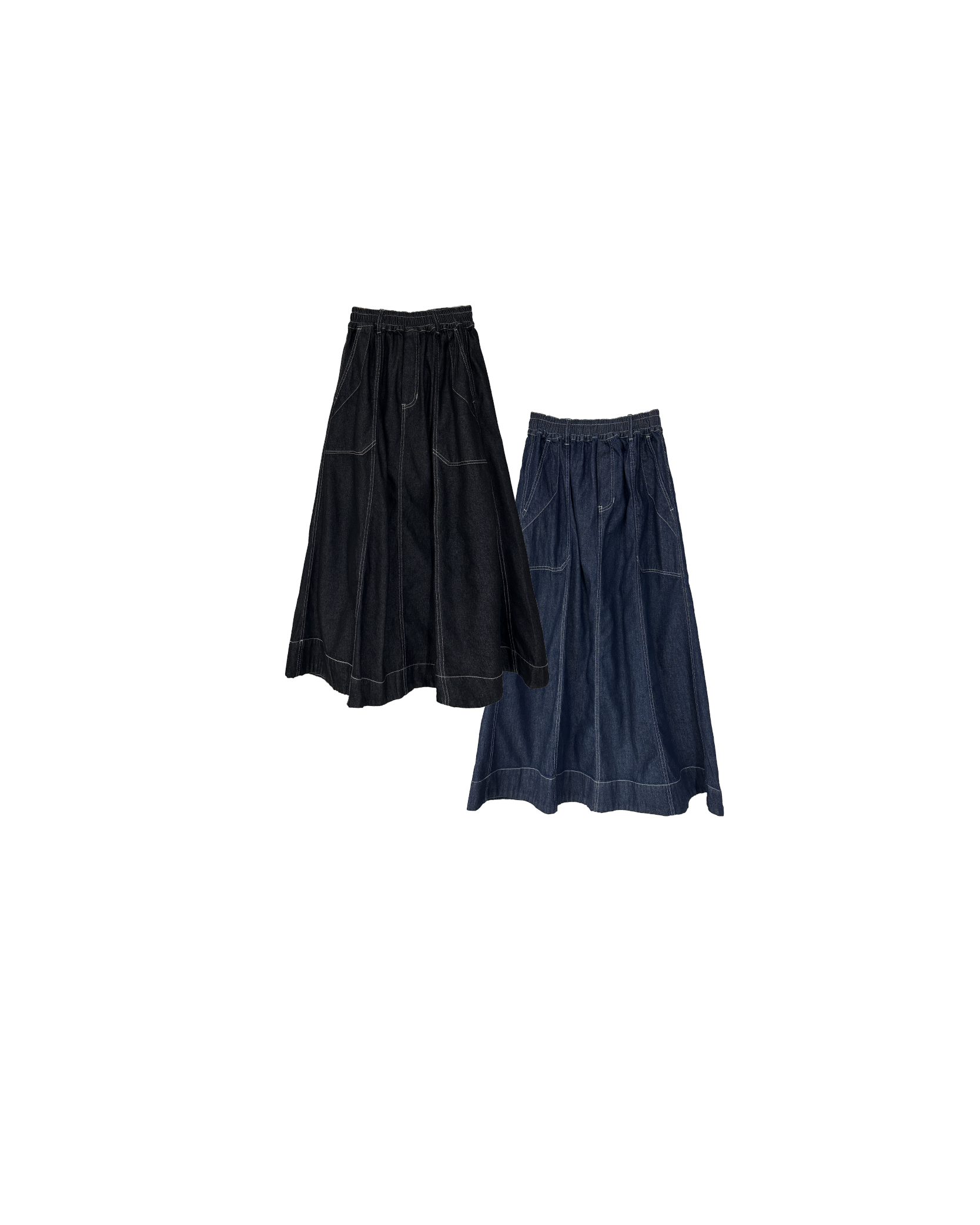 明線全橡筋內綁牛仔裙