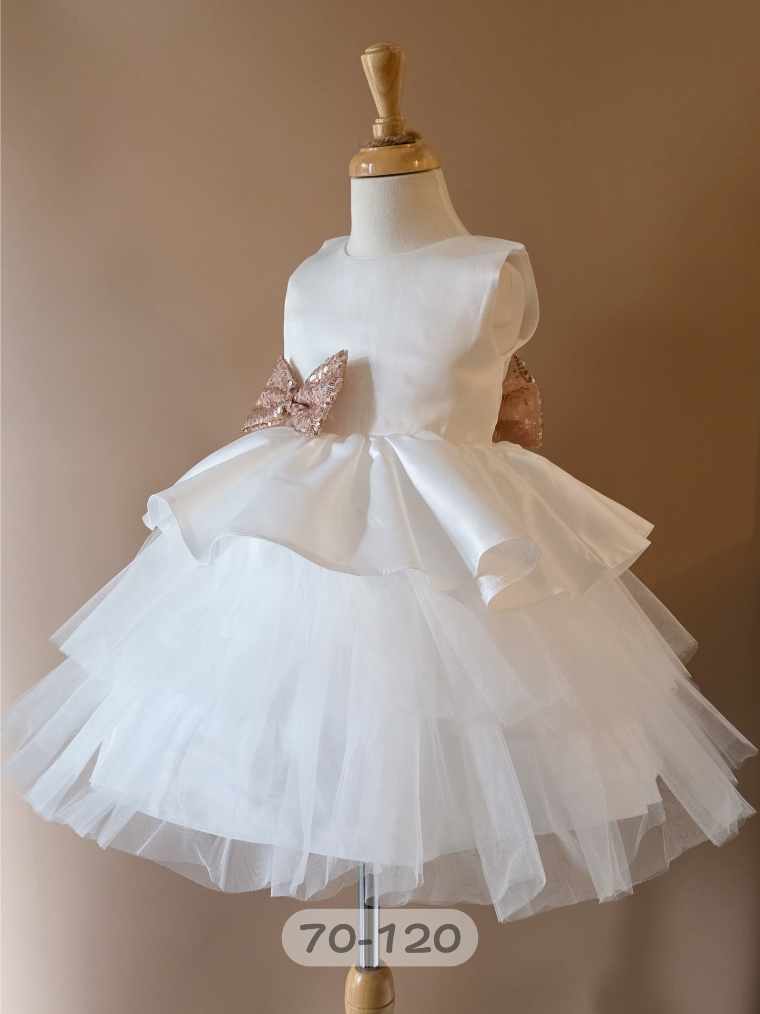 香檳蝴蝶結蛋糕洋裝/小禮服