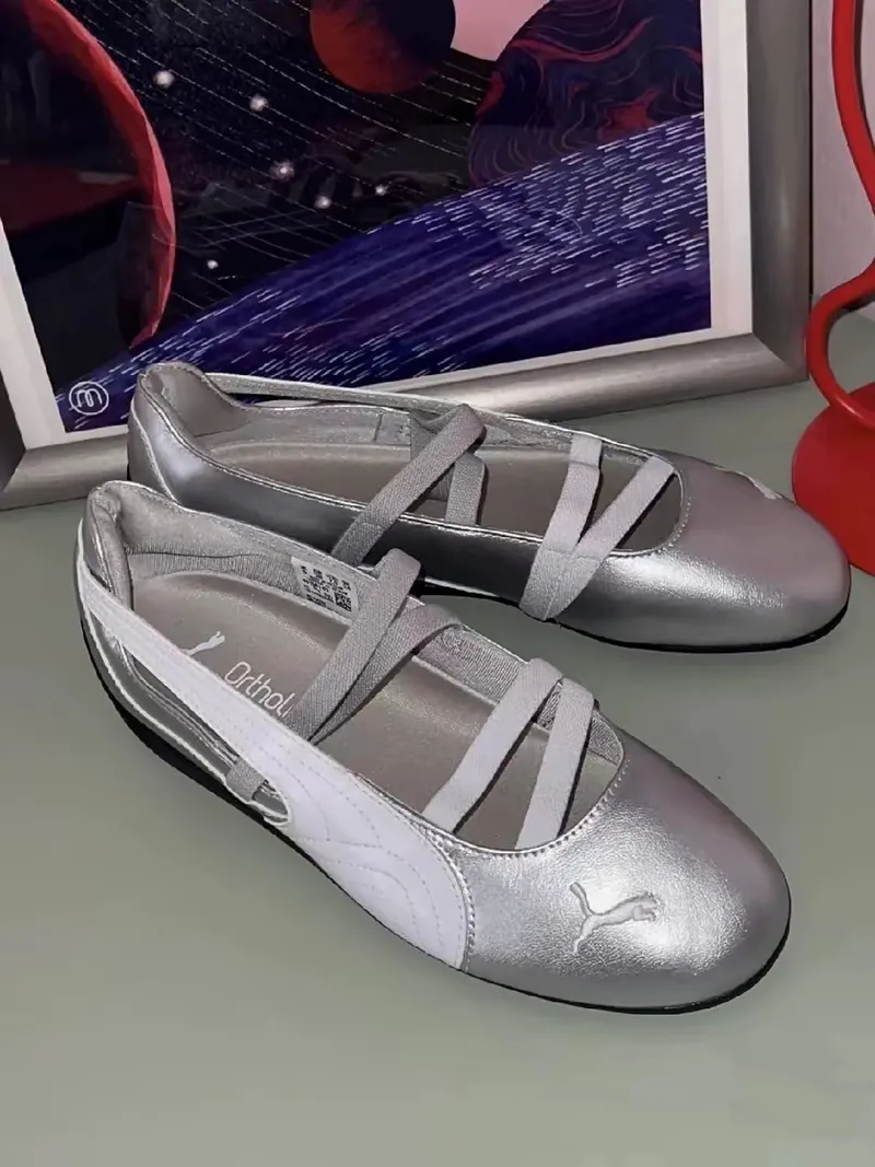 PUMA SPEEDCAT BALLET 賽車鞋 芭蕾舞鞋 涼鞋 白銀 金屬銀 灰銀 女鞋