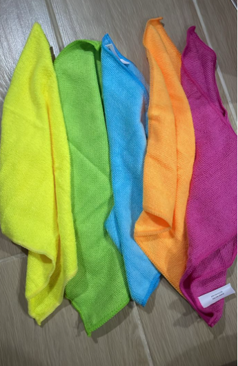 microfibre 5色抹布